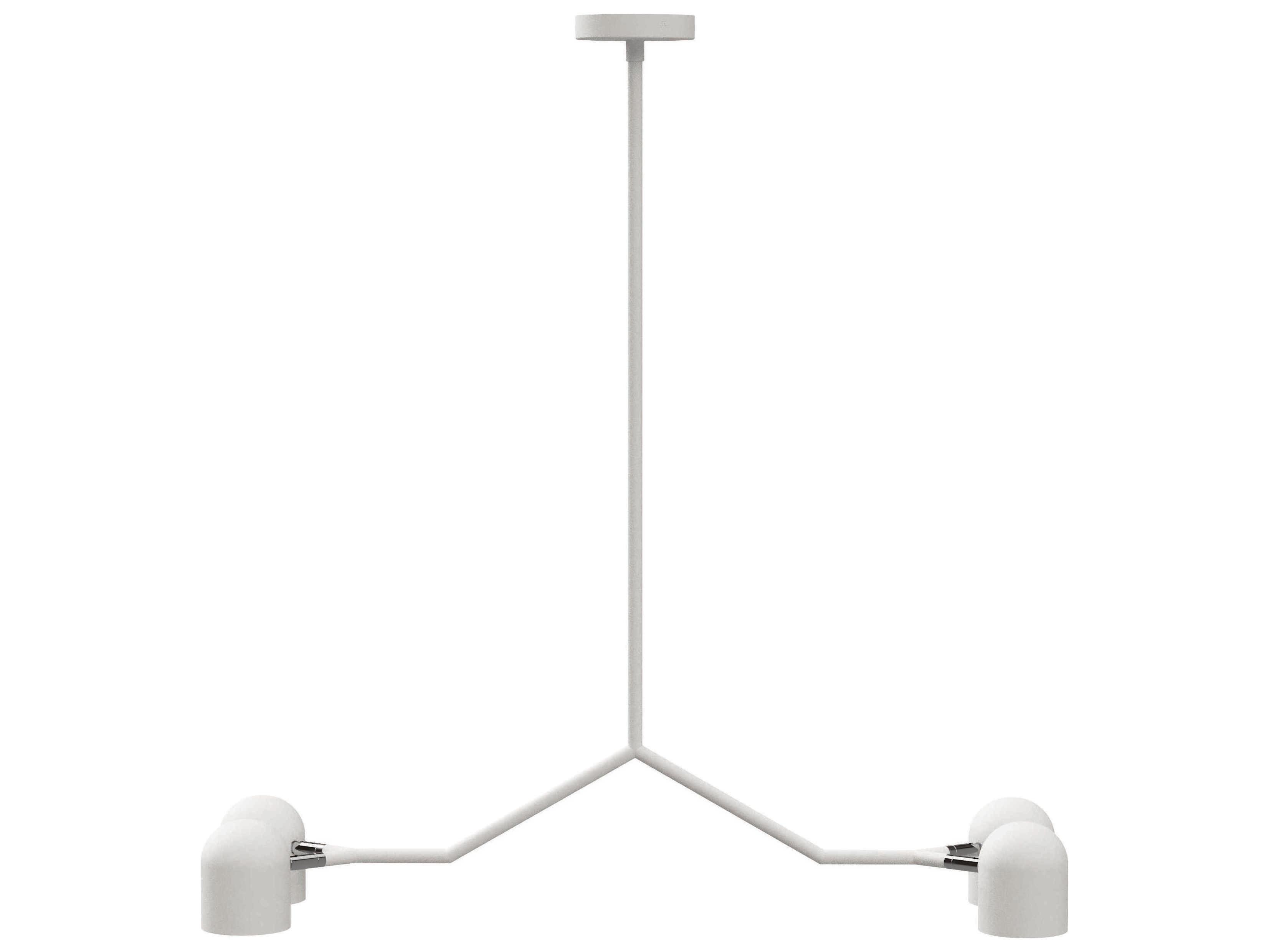 Gus* Modern Tandem 4-Light White LED Dome Linear Island Pendant