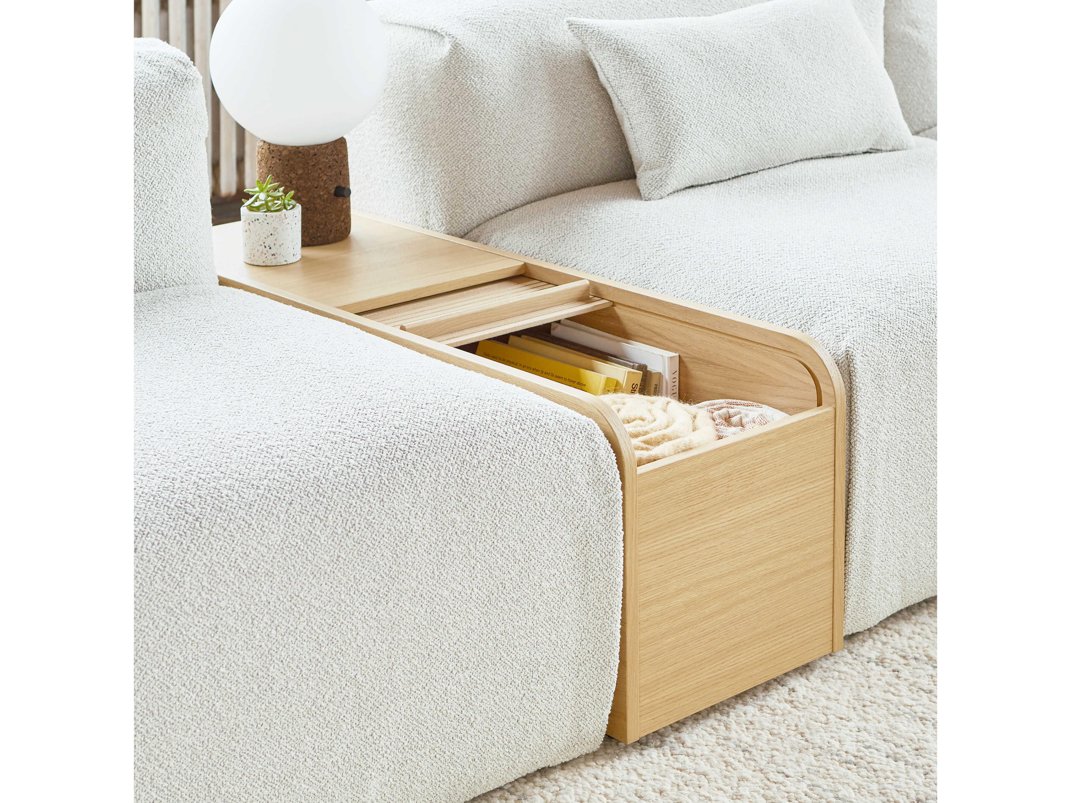 Gus* Modern Ledger Rectangular Wood Vintage Oak Storage Box