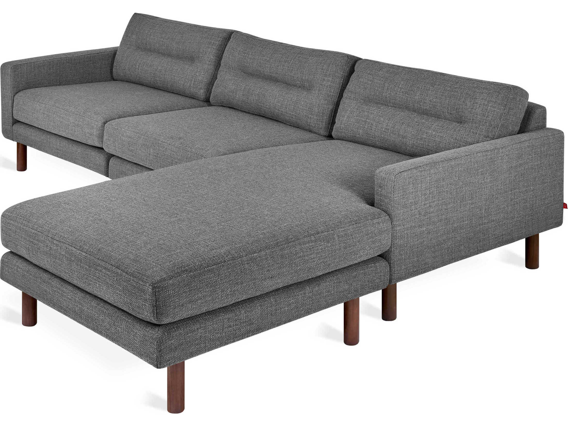 Gus* Modern Miller Brown Upholstered Sectional Sofa