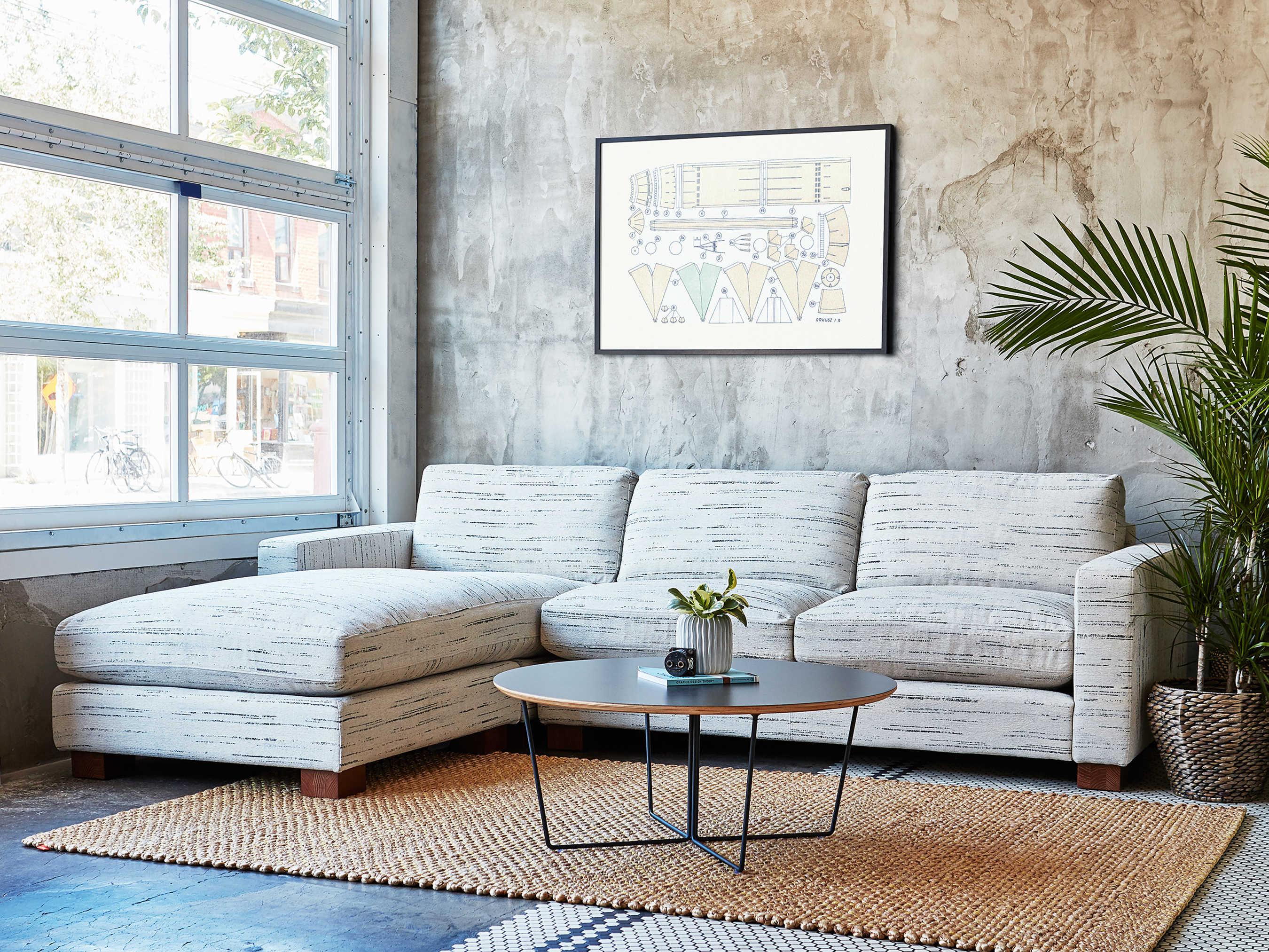 Gus* Modern Array Round Wood Black Coffee Table