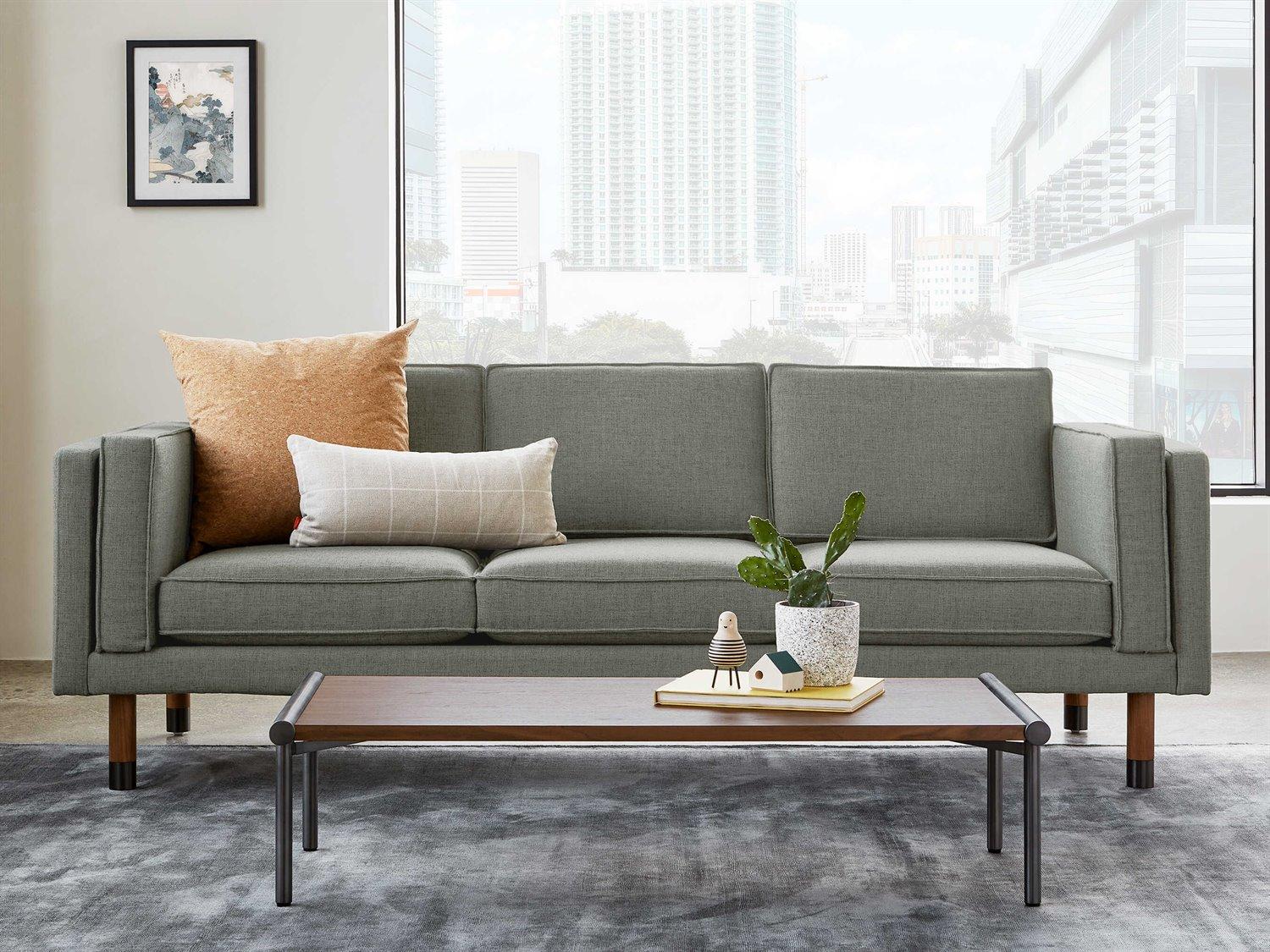 Gus* Modern Augusta Caledon Cinder Gray Upholstered Sofa