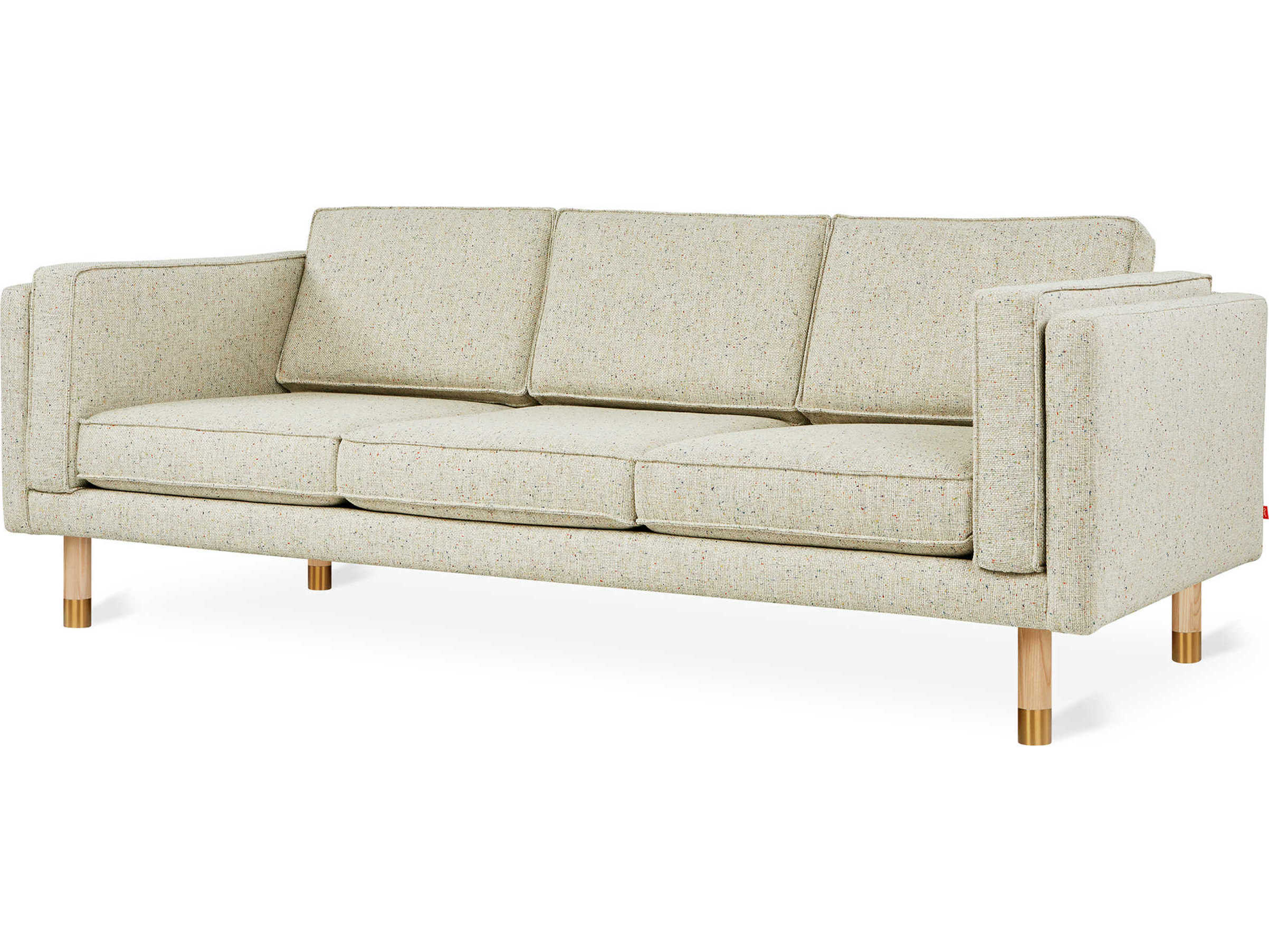 Gus* Modern Augusta Funfetti Linen Beige Upholstered Sofa
