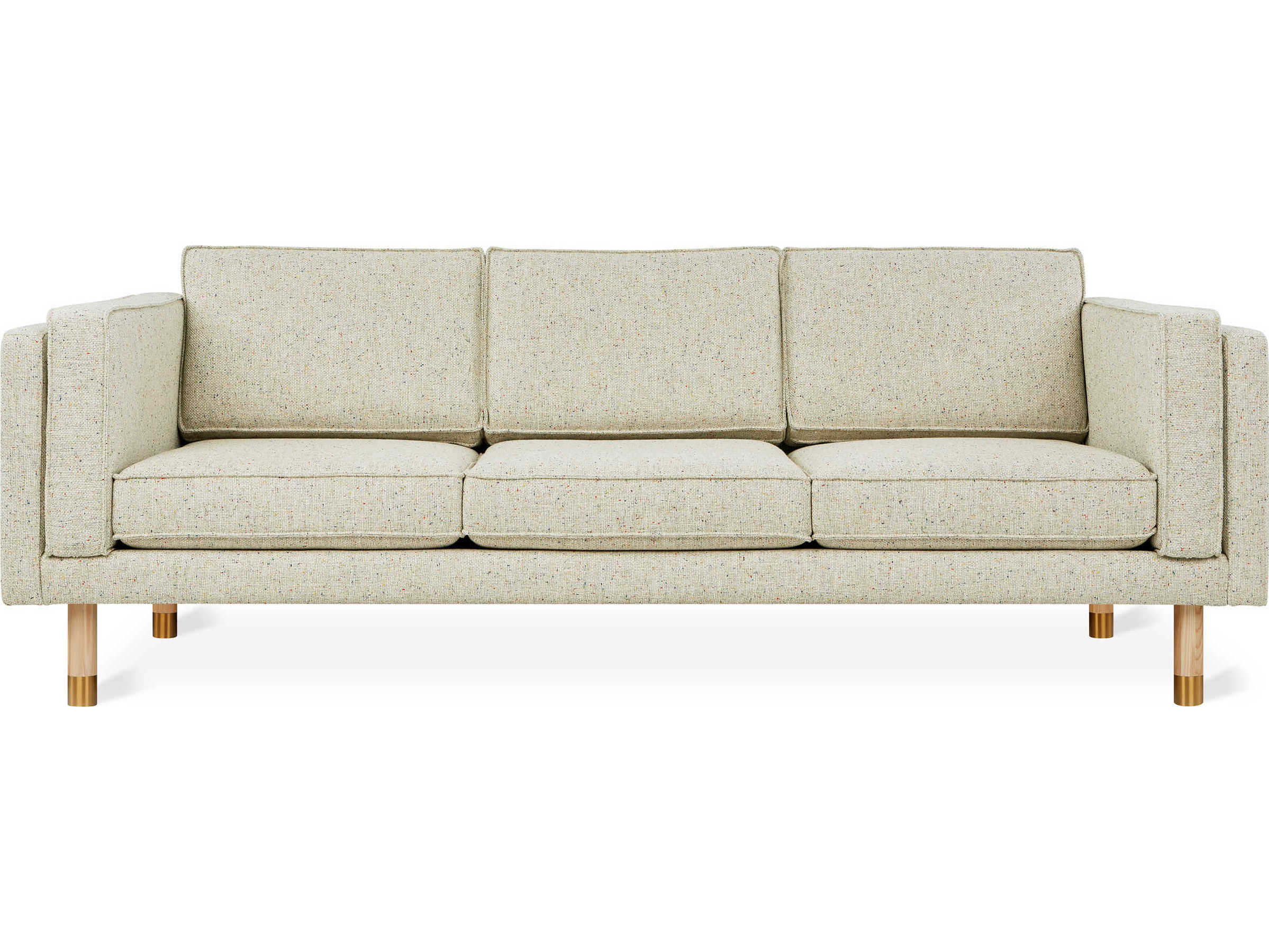 Gus* Modern Augusta Funfetti Linen Beige Upholstered Sofa