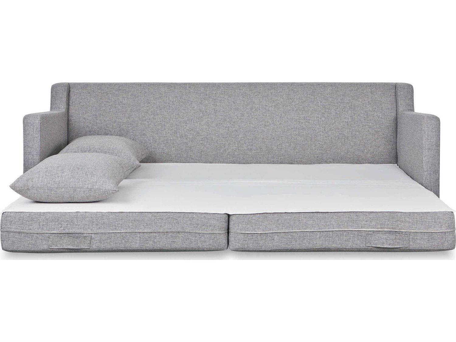 Gus* Modern Flipside Velvet Mercury Gray Upholstered Sofa Bed