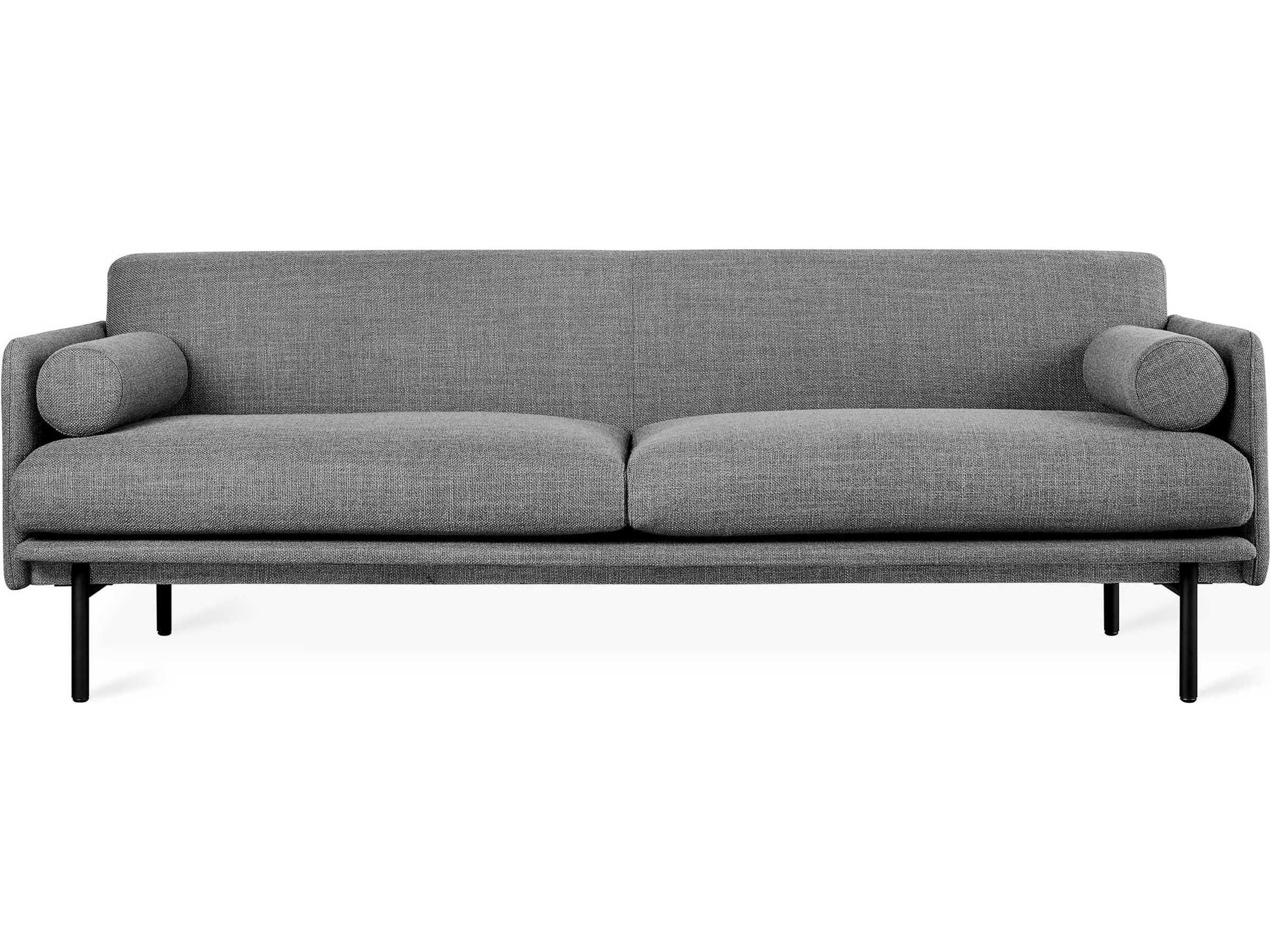 Gus* Modern Foundry Andorra Pewter Gray Upholstered Sofa