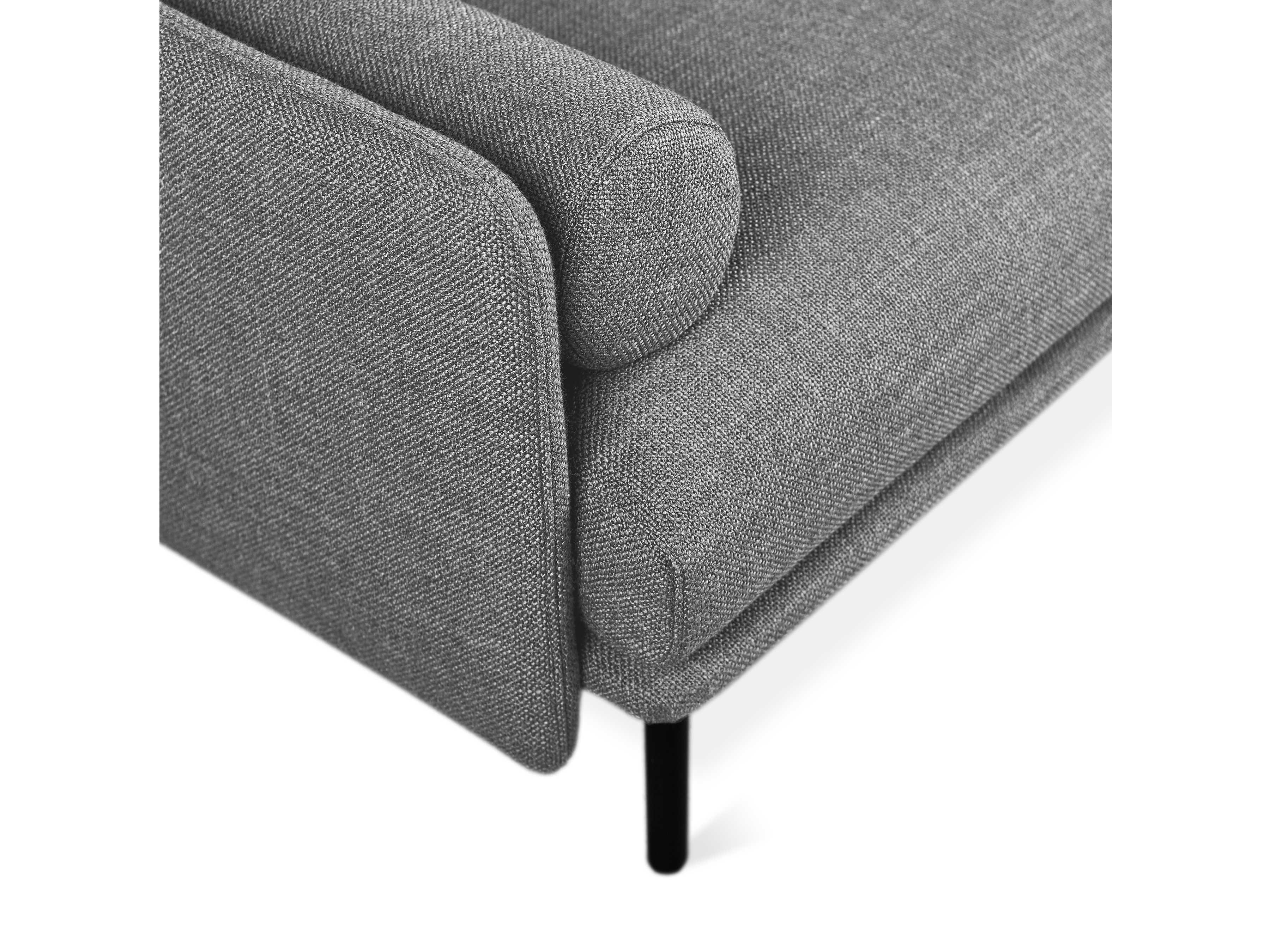 Gus* Modern Foundry Andorra Pewter Gray Upholstered Sofa