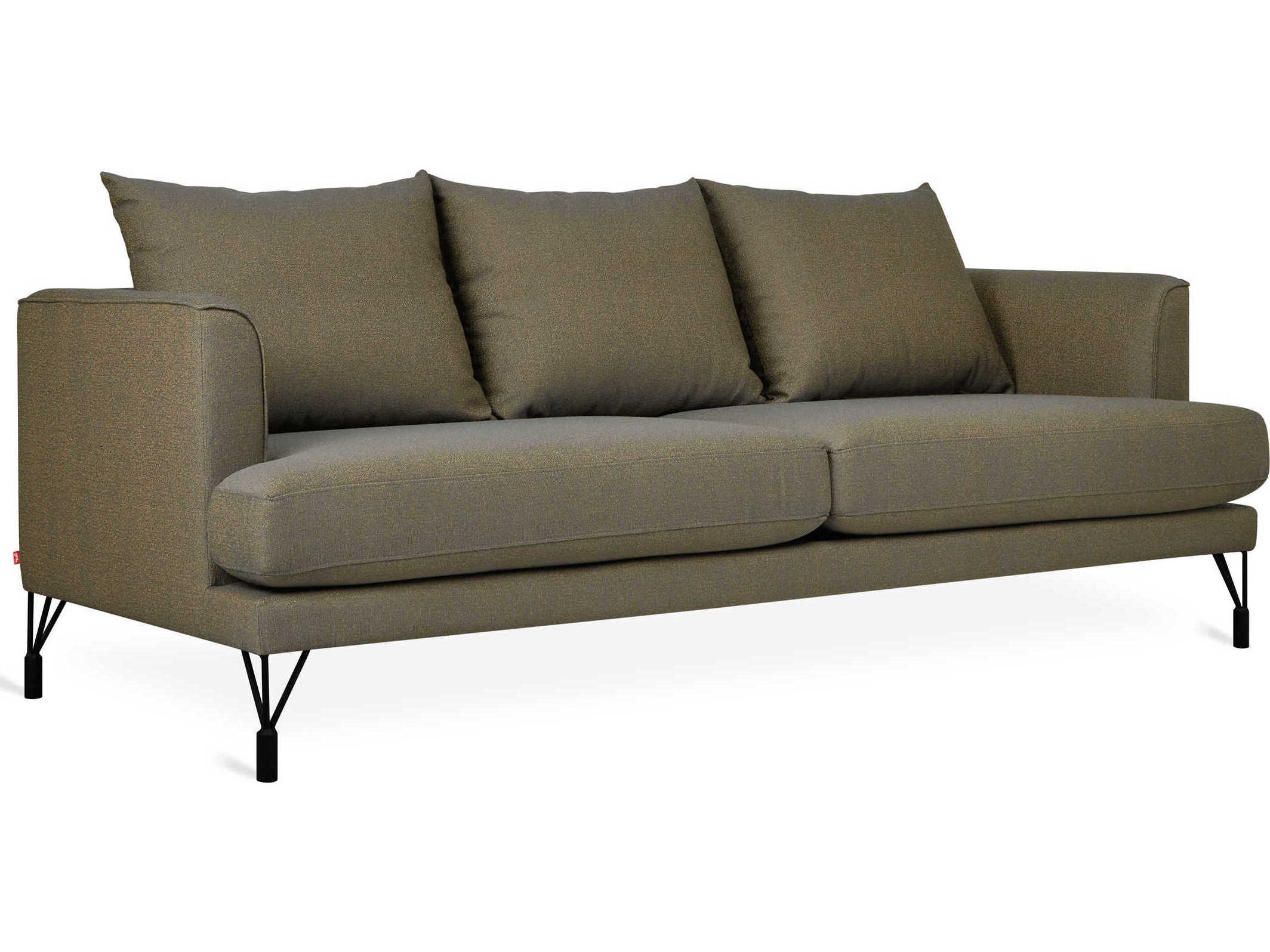 Gus* Modern Highline Helio Avenue Gray Upholstered Sofa