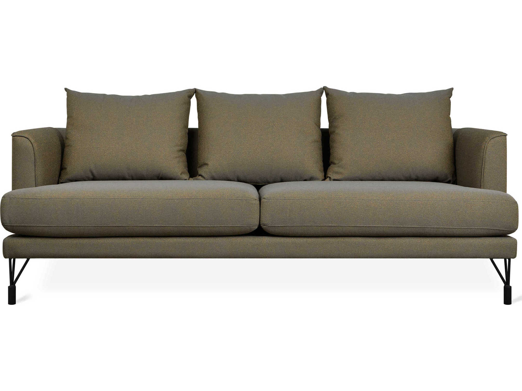 Gus* Modern Highline Helio Avenue Gray Upholstered Sofa