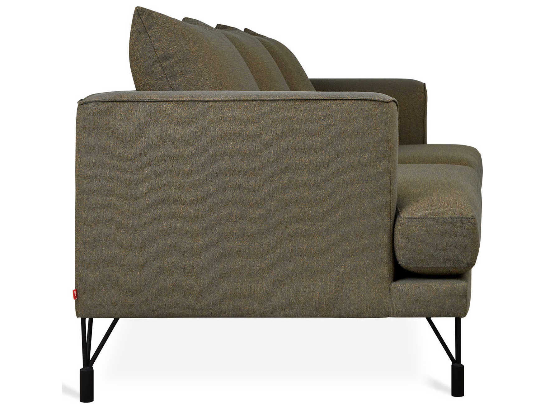 Gus* Modern Highline Helio Avenue Gray Upholstered Sofa