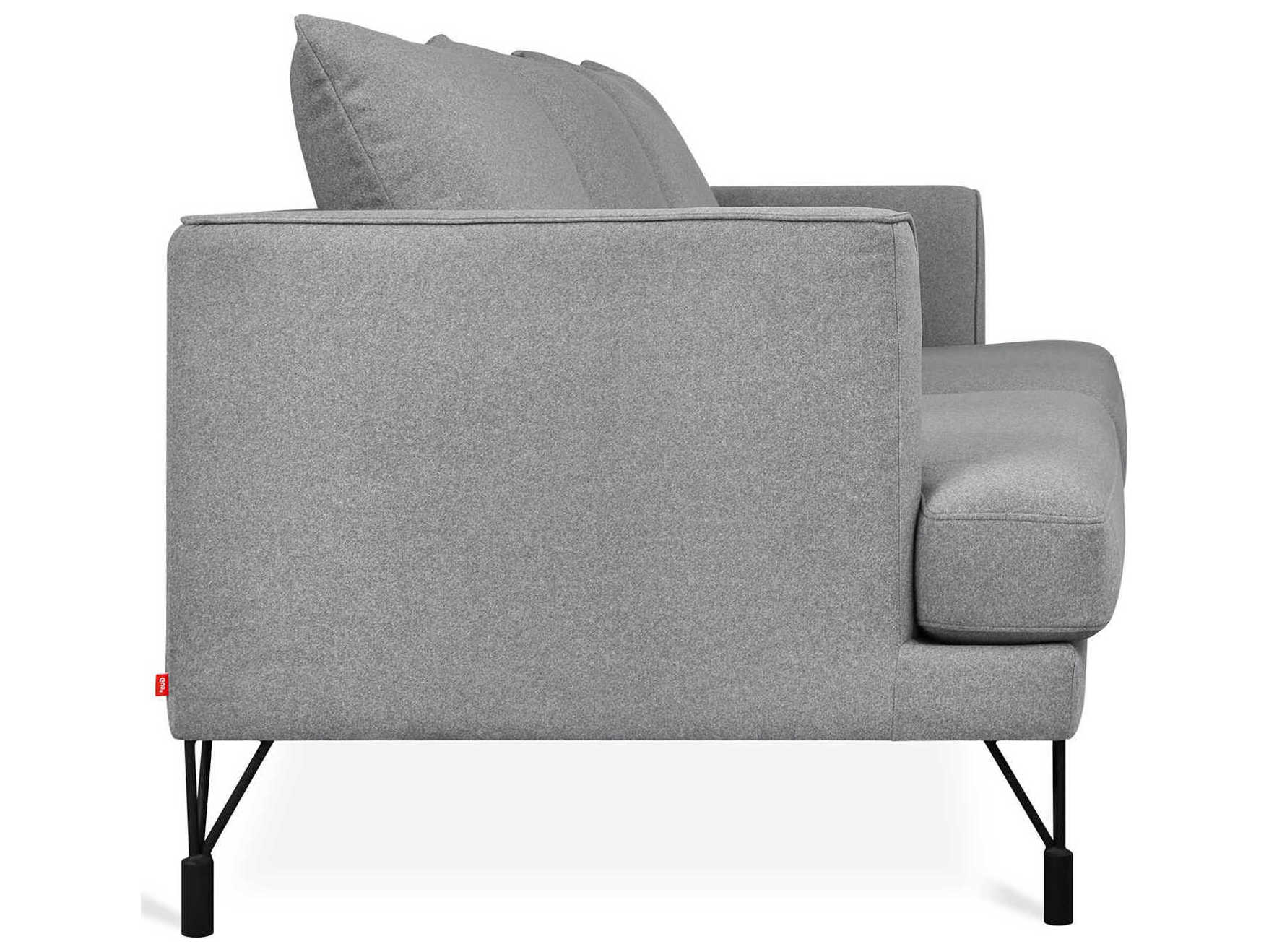 Gus* Modern Highline Merino Dapple Gray Upholstered Sofa