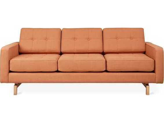 Gus* Modern Jane Caledon Sedona Orange Upholstered Sofa