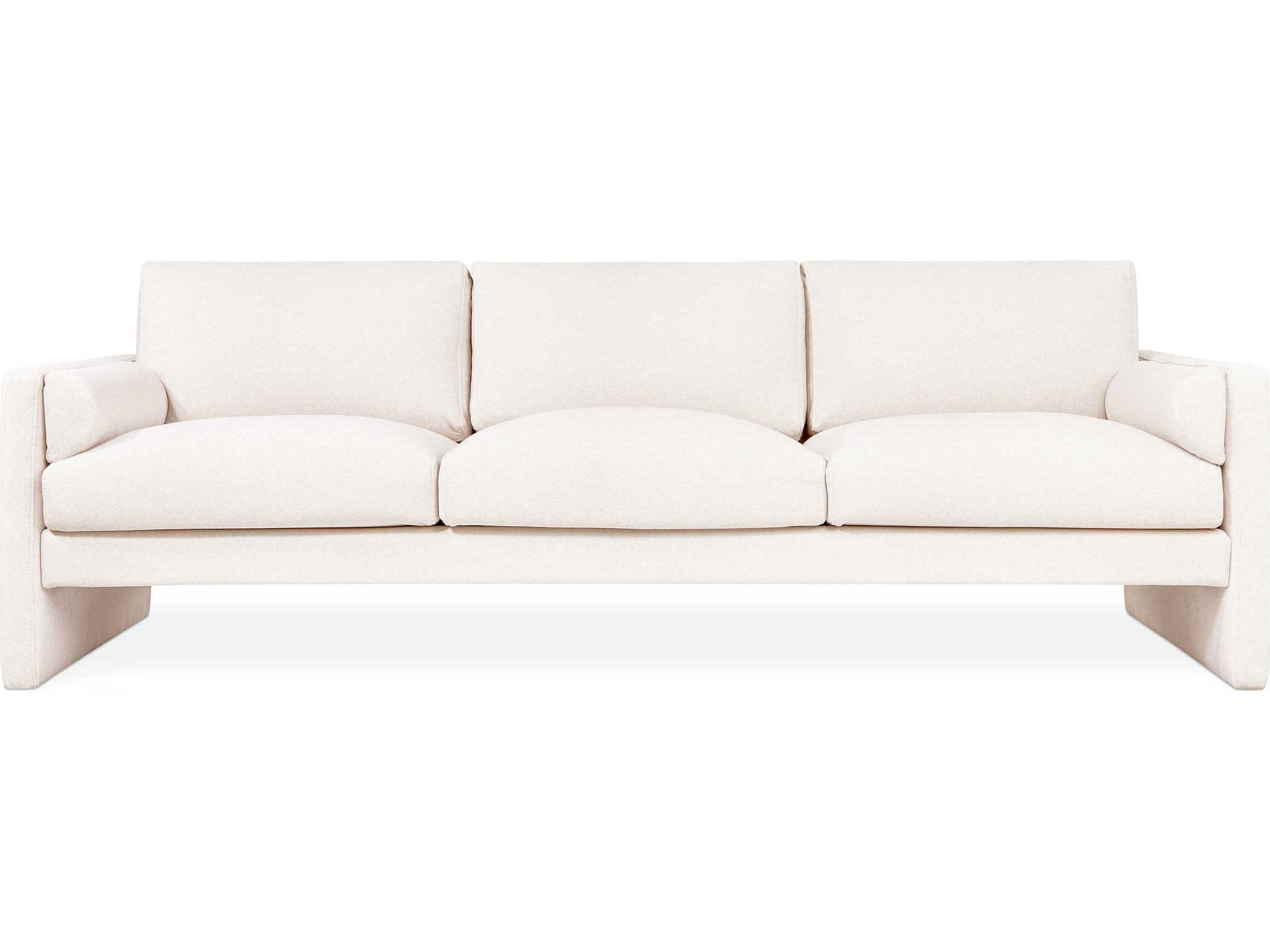 Gus* Modern Laurel Merino Cream White Upholstered Sofa