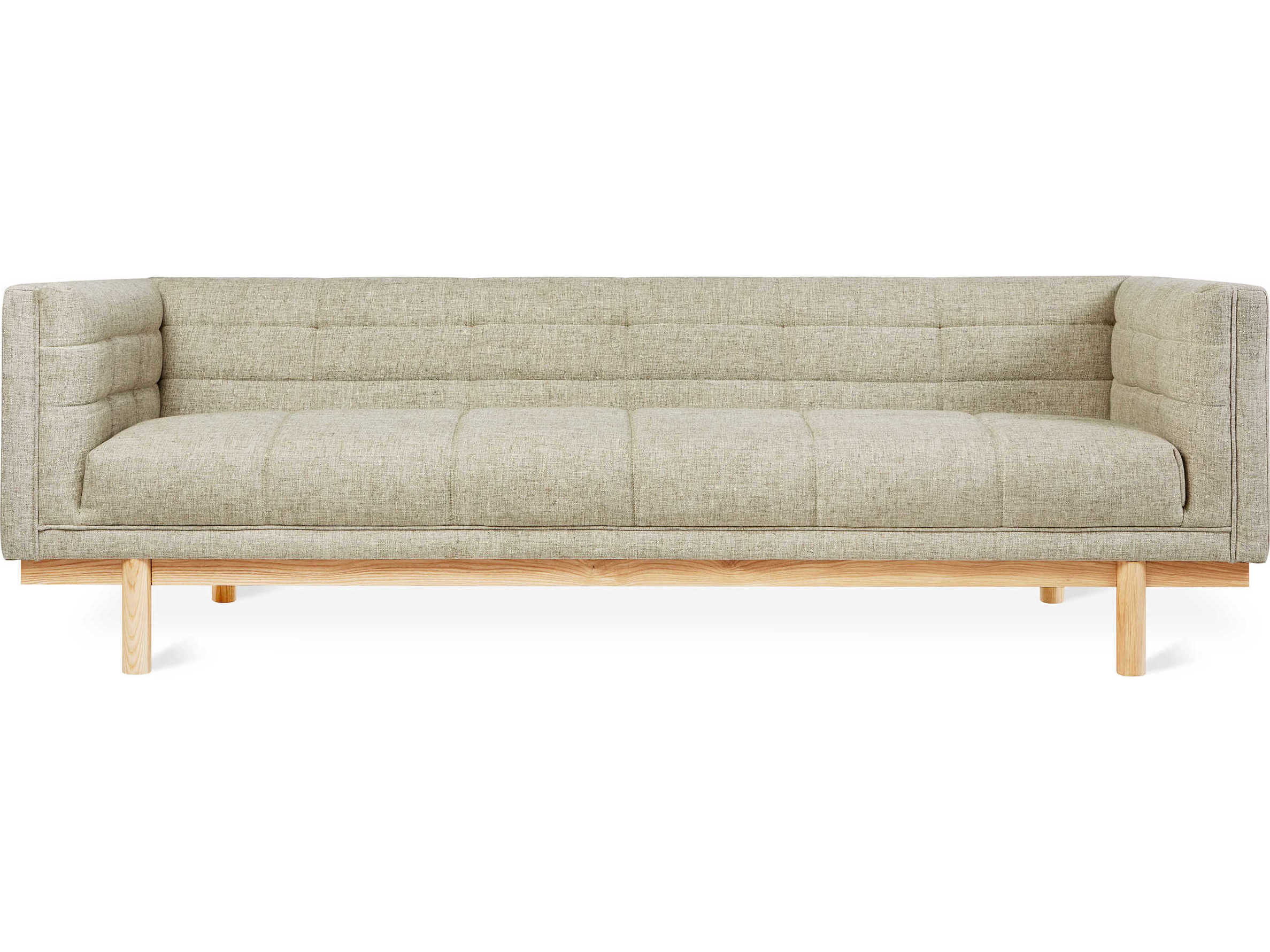 Gus* Modern Mulholland Tufted Caledon Sedona Natural Ash Beige Upholstered Sofa