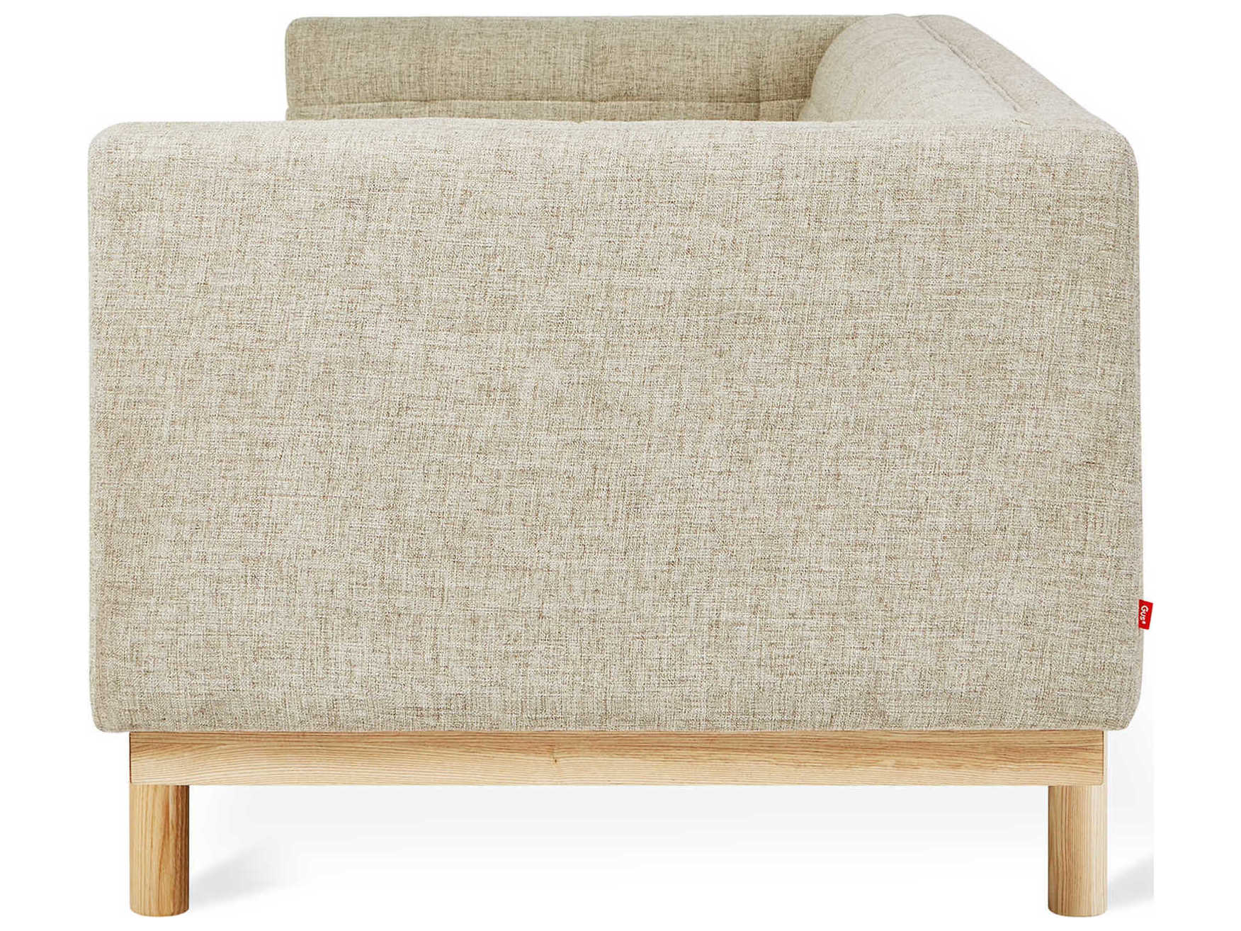 Gus* Modern Mulholland Tufted Caledon Sedona Natural Ash Beige Upholstered Sofa