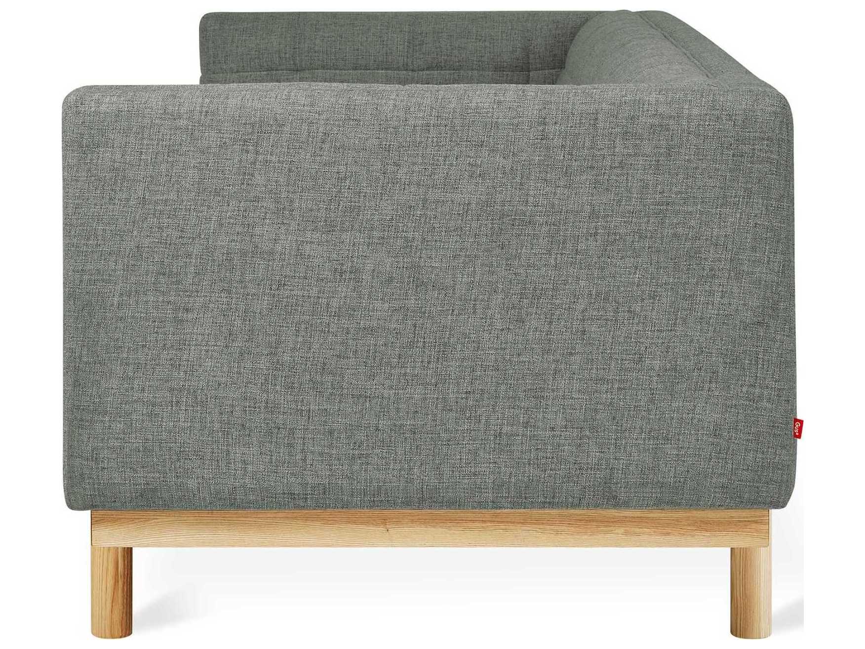 Gus* Modern Mulholland Tufted Caledon Cinder Natural Ash Brown Upholstered Sofa