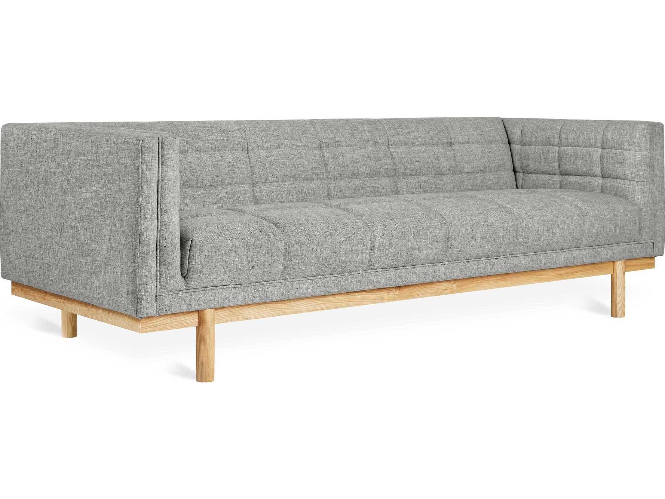 Gus* Modern Mulholland Tufted Parliament Stone Natural Ash Brown Upholstered Sofa