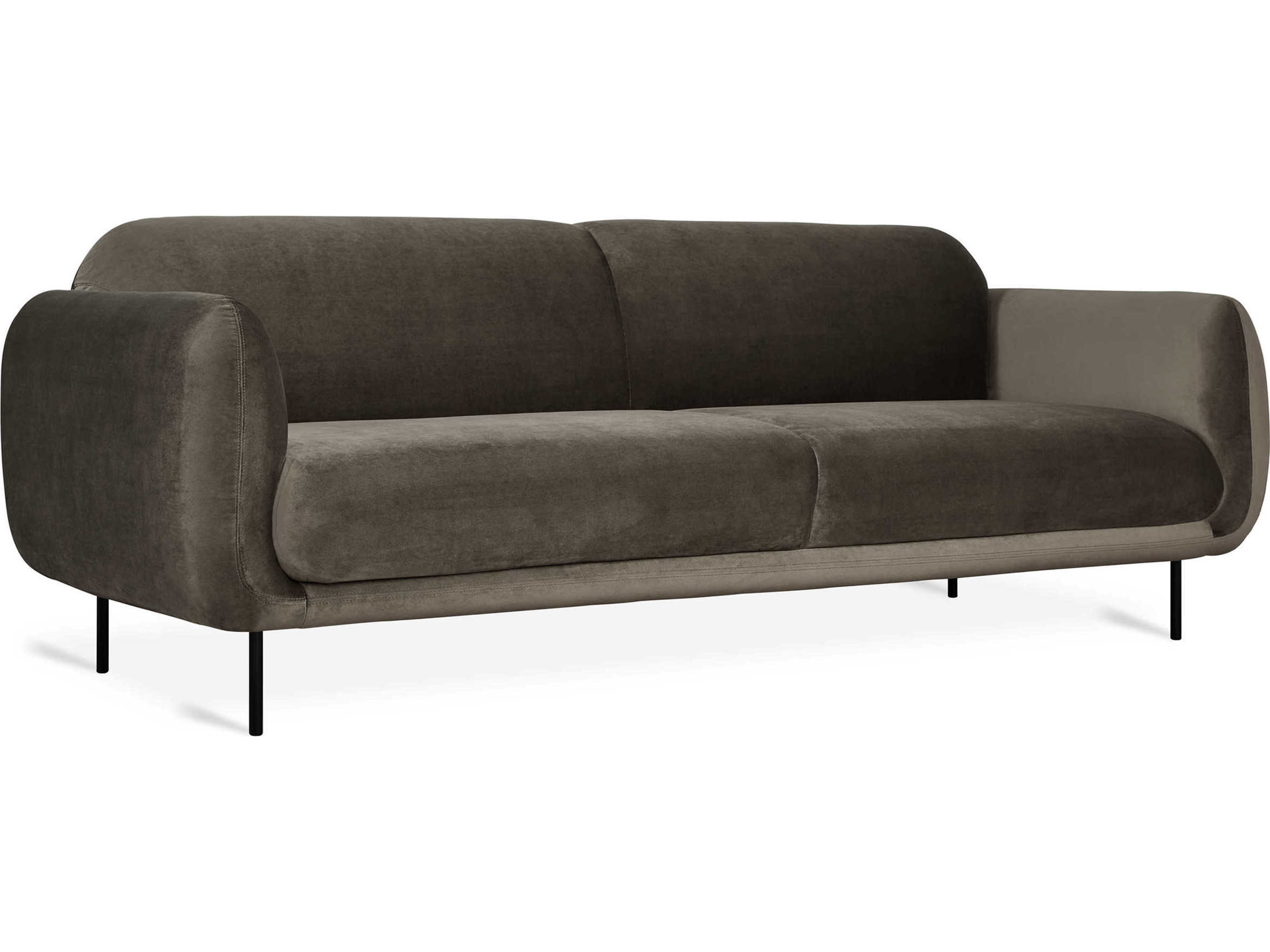 Gus* Modern Nord Cassella Mink Gray Upholstered Sofa