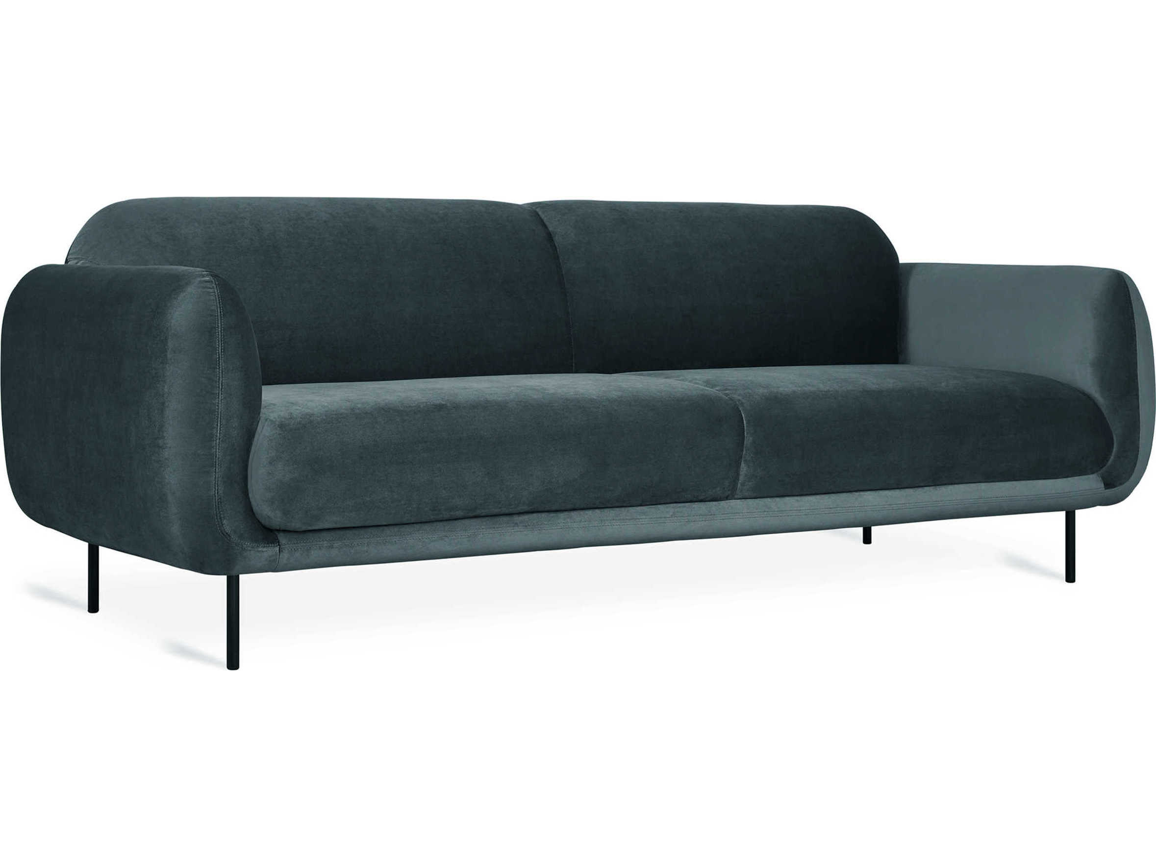 Gus* Modern Nord Cassella Slate Blue Upholstered Sofa
