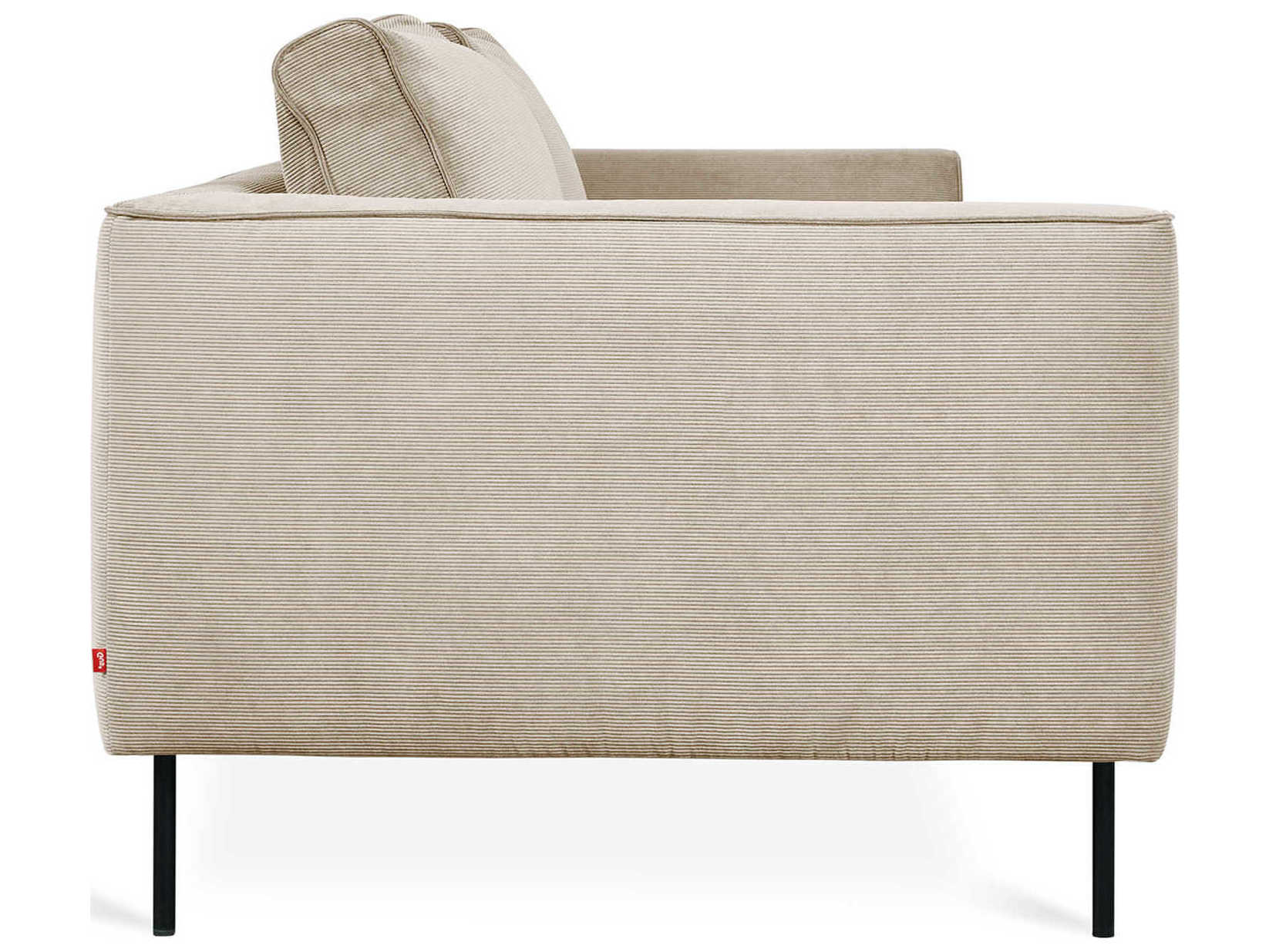 Gus* Modern Renfrew Mersey Caribou Black Beige Upholstered Sofa