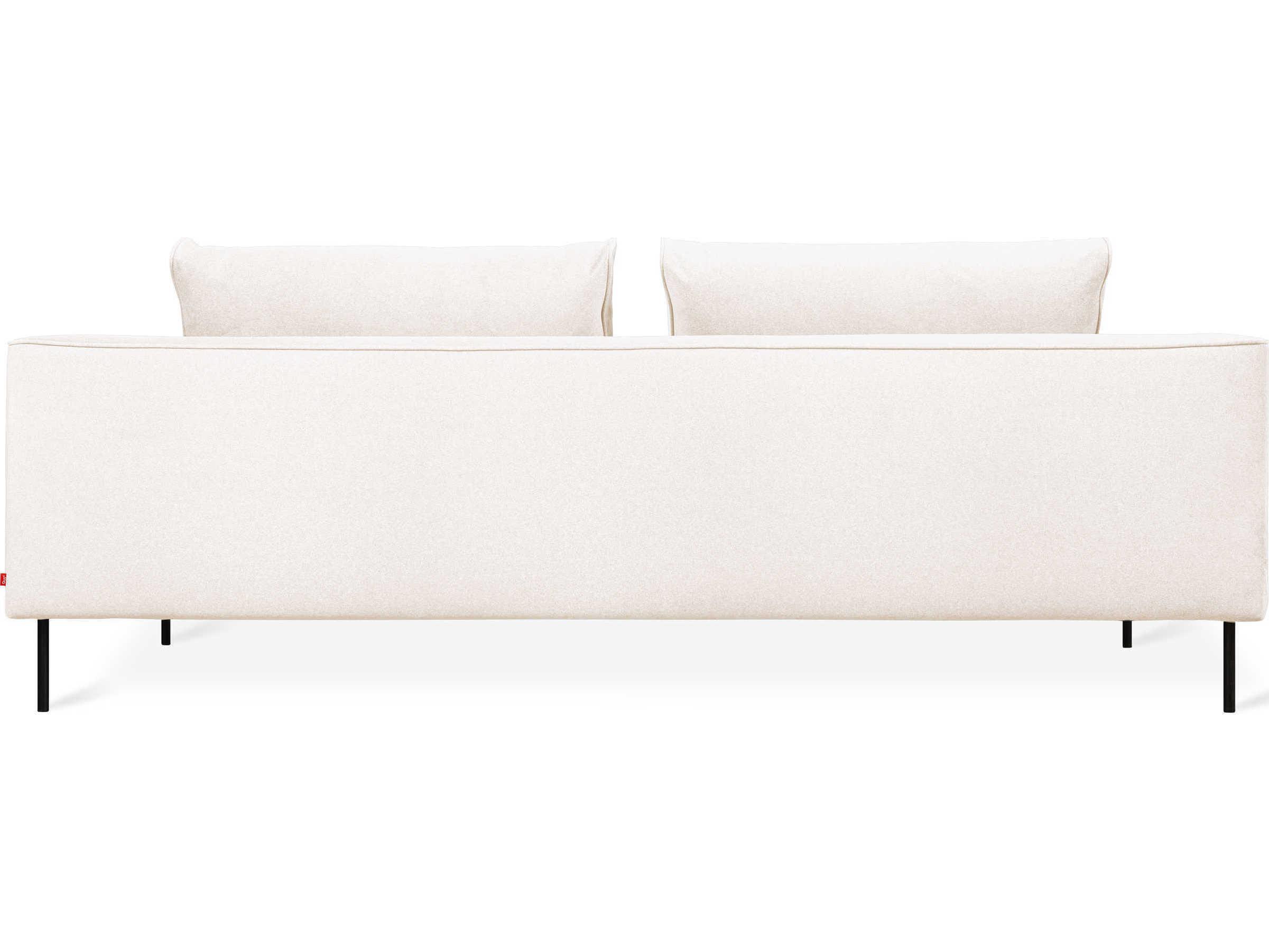 Gus* Modern Renfrew Merino Cream Black Upholstered Sofa