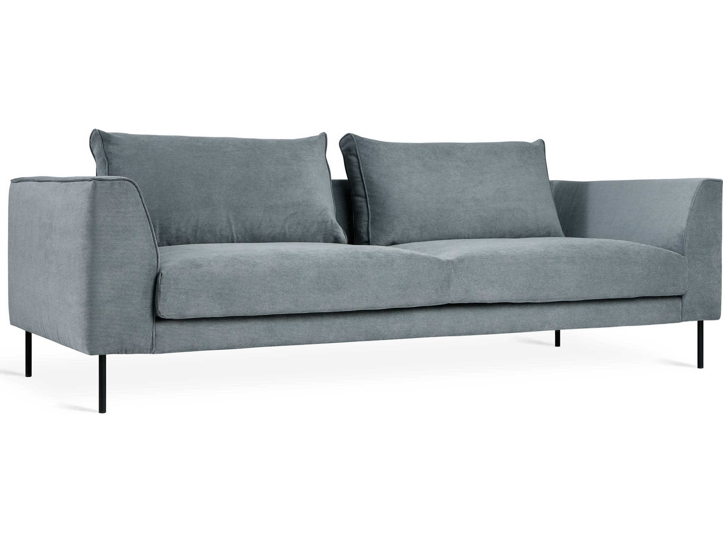 Gus* Modern Renfrew Mersey Skyline Black Blue Upholstered Sofa
