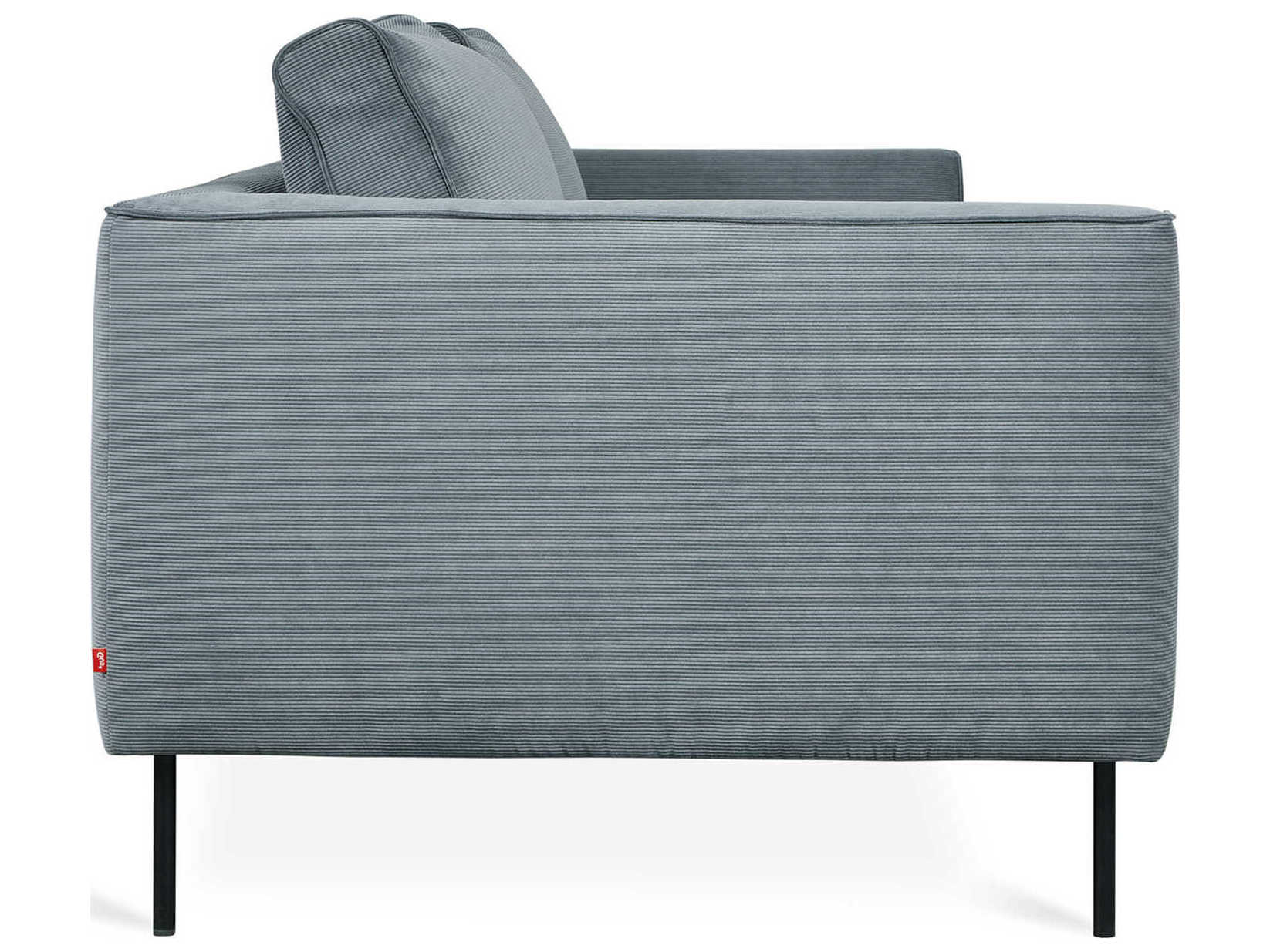 Gus* Modern Renfrew Mersey Skyline Black Blue Upholstered Sofa