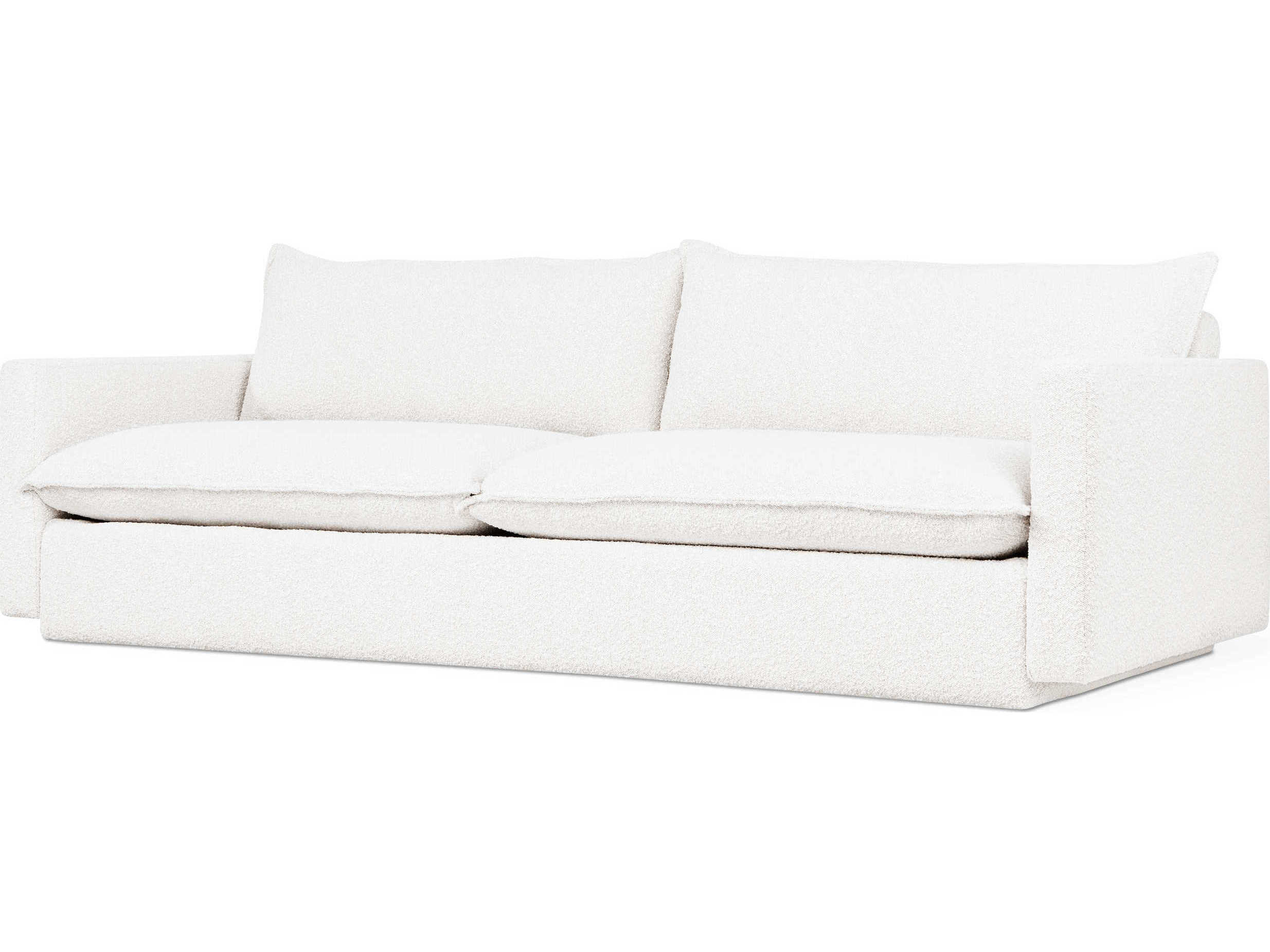 Gus* Modern Sola Node Alabaster White Upholstered Sofa