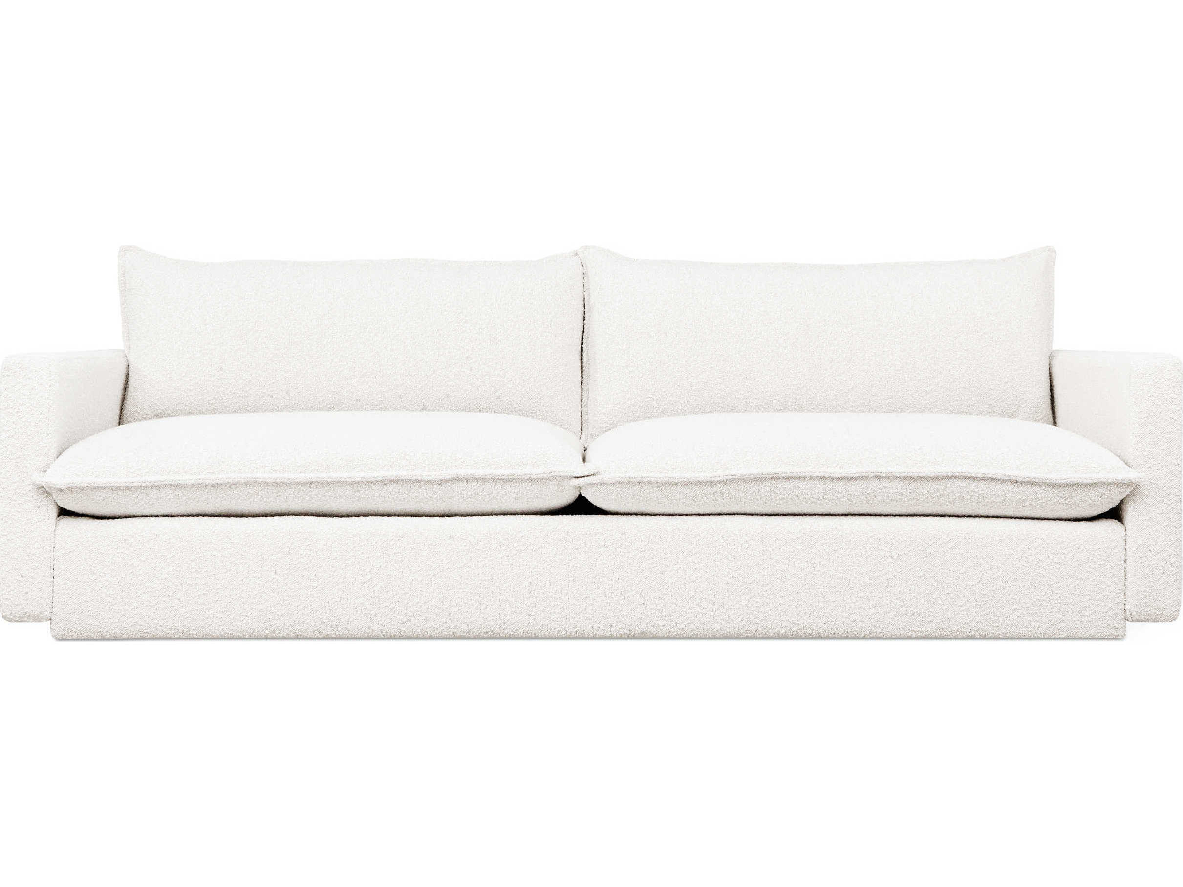 Gus* Modern Sola Node Alabaster White Upholstered Sofa