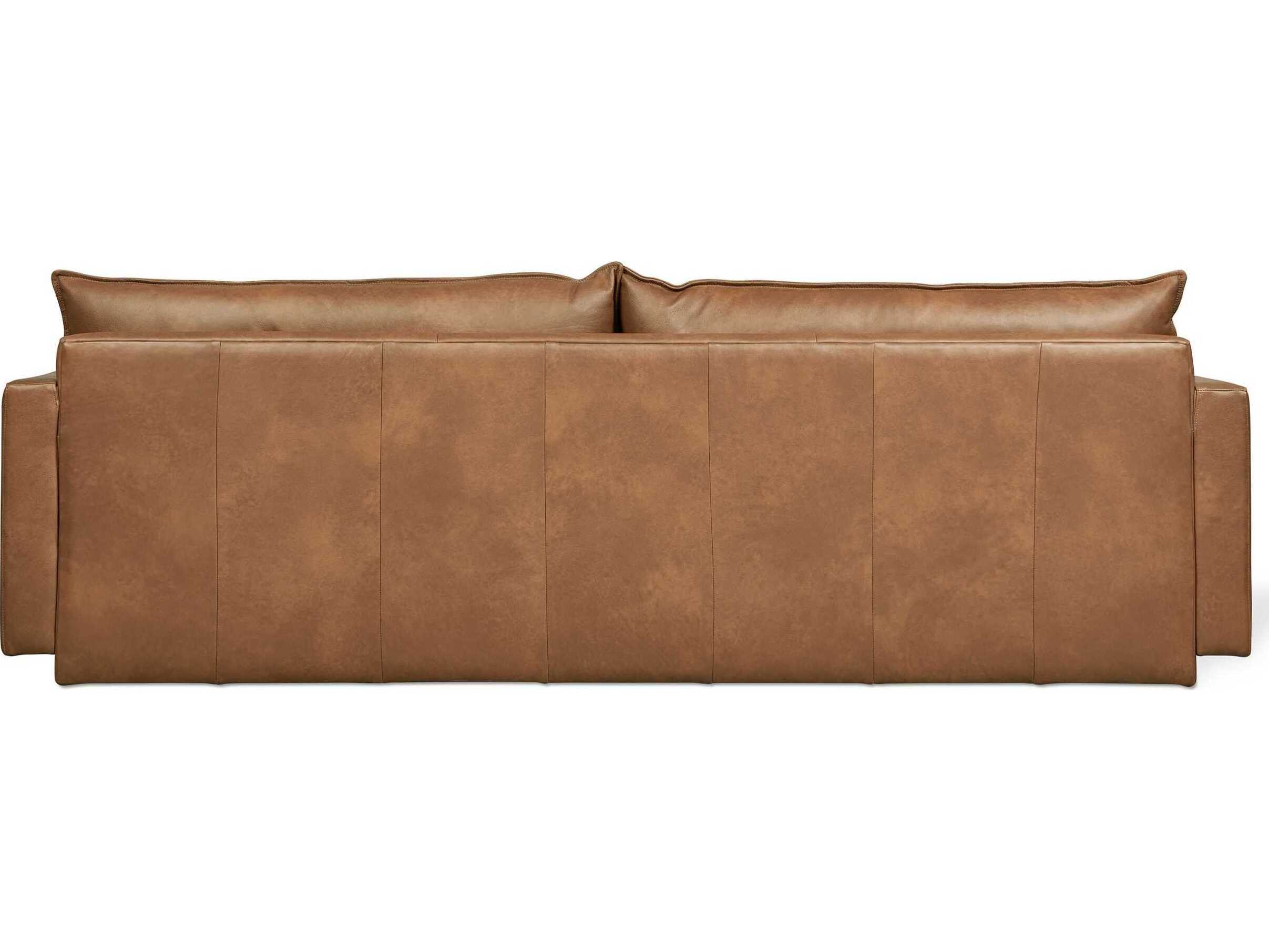 Gus* Modern Sola Brown Leather Sofa