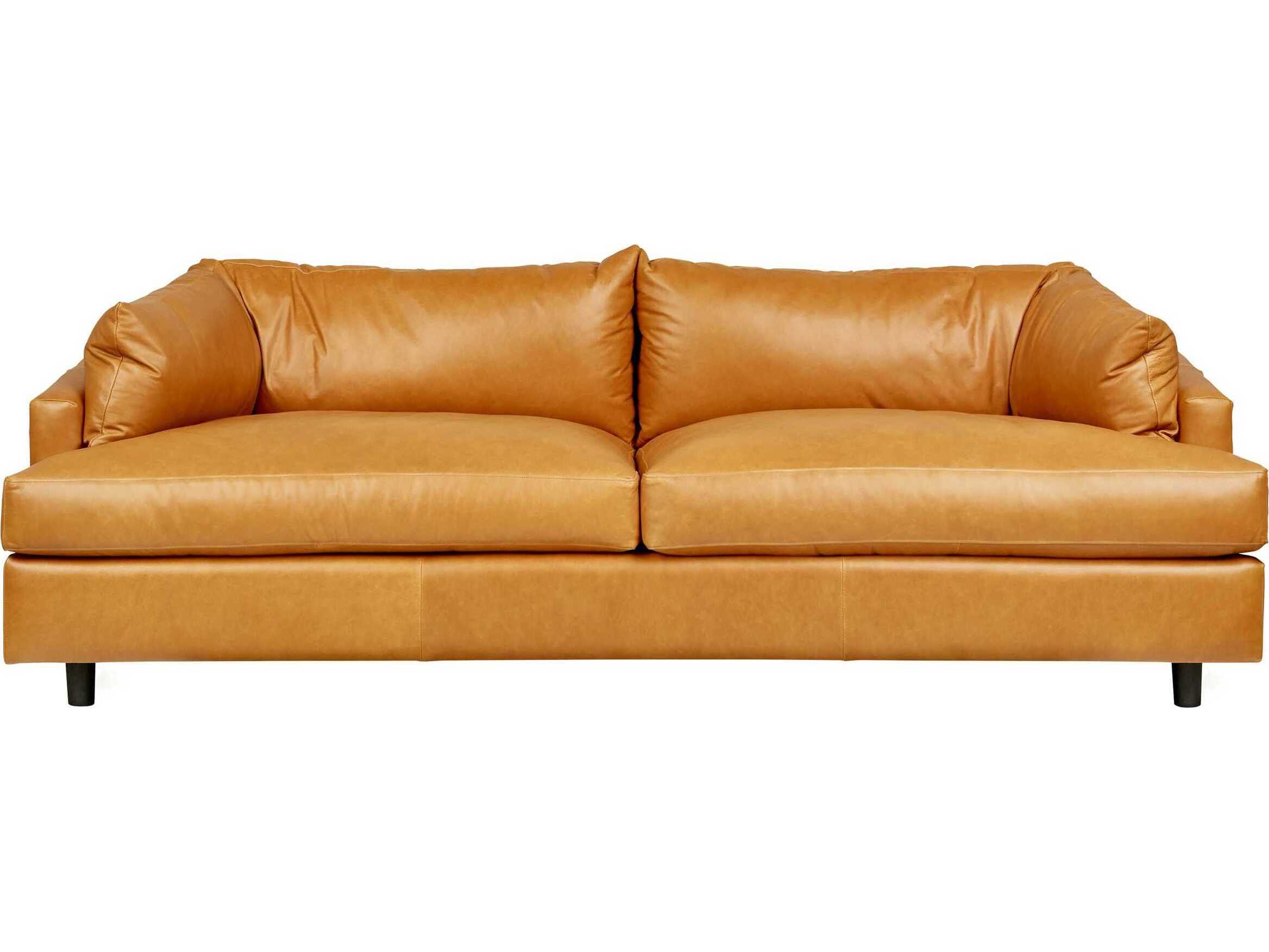 Gus* Modern Thalia Tan Leather Sofa