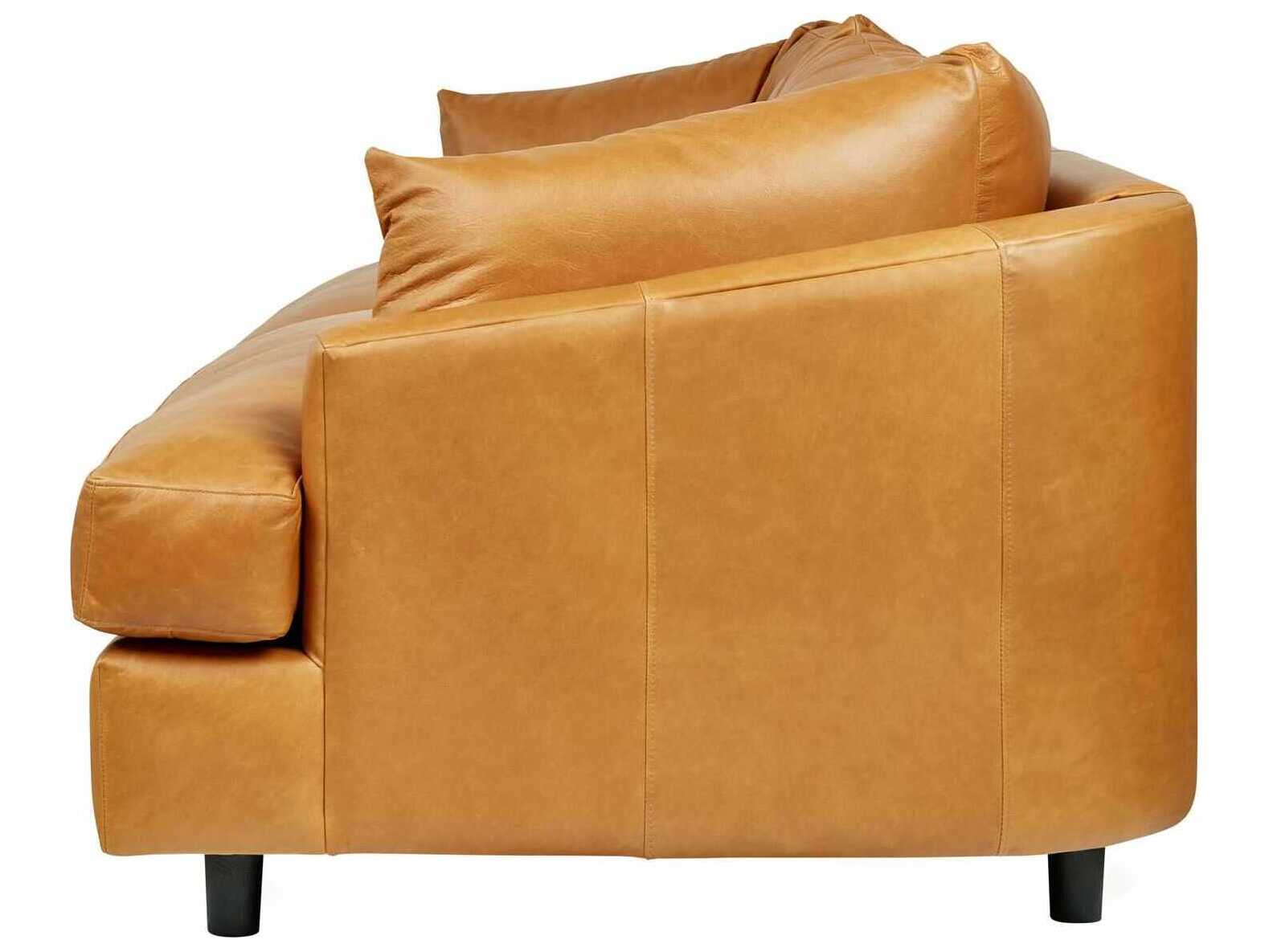 Gus* Modern Thalia Tan Leather Sofa