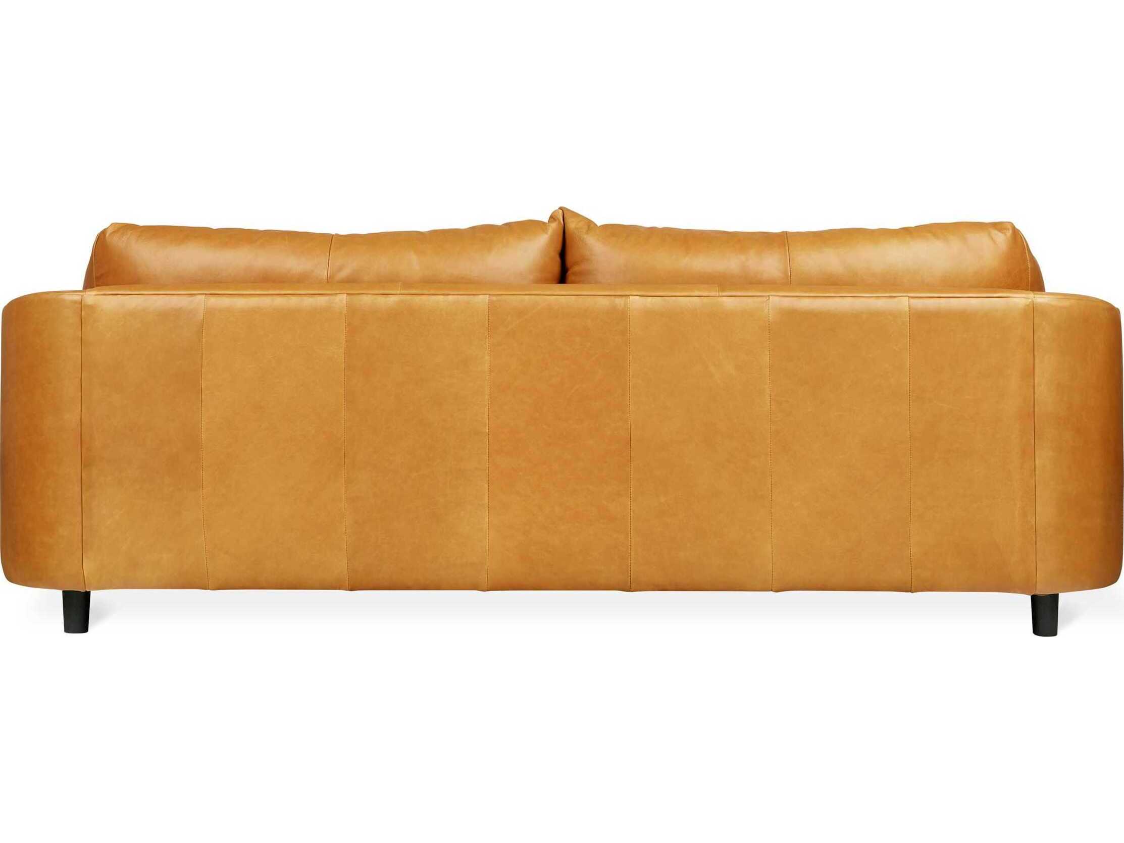 Gus* Modern Thalia Tan Leather Sofa