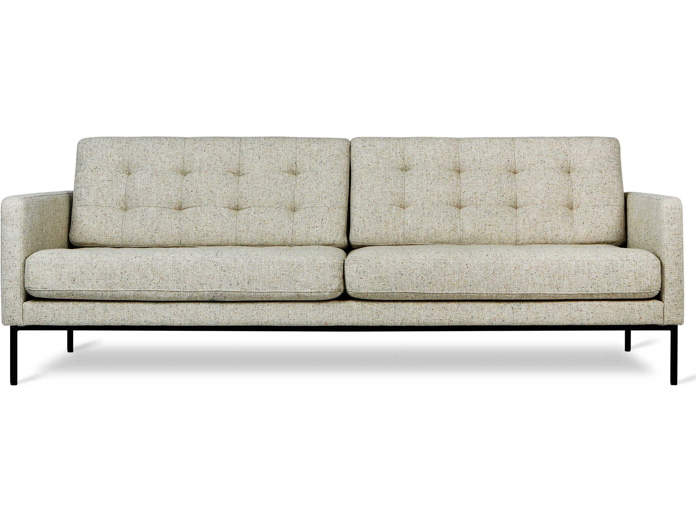Gus* Modern Towne Tufted Funfetti Gray Upholstered Sofa