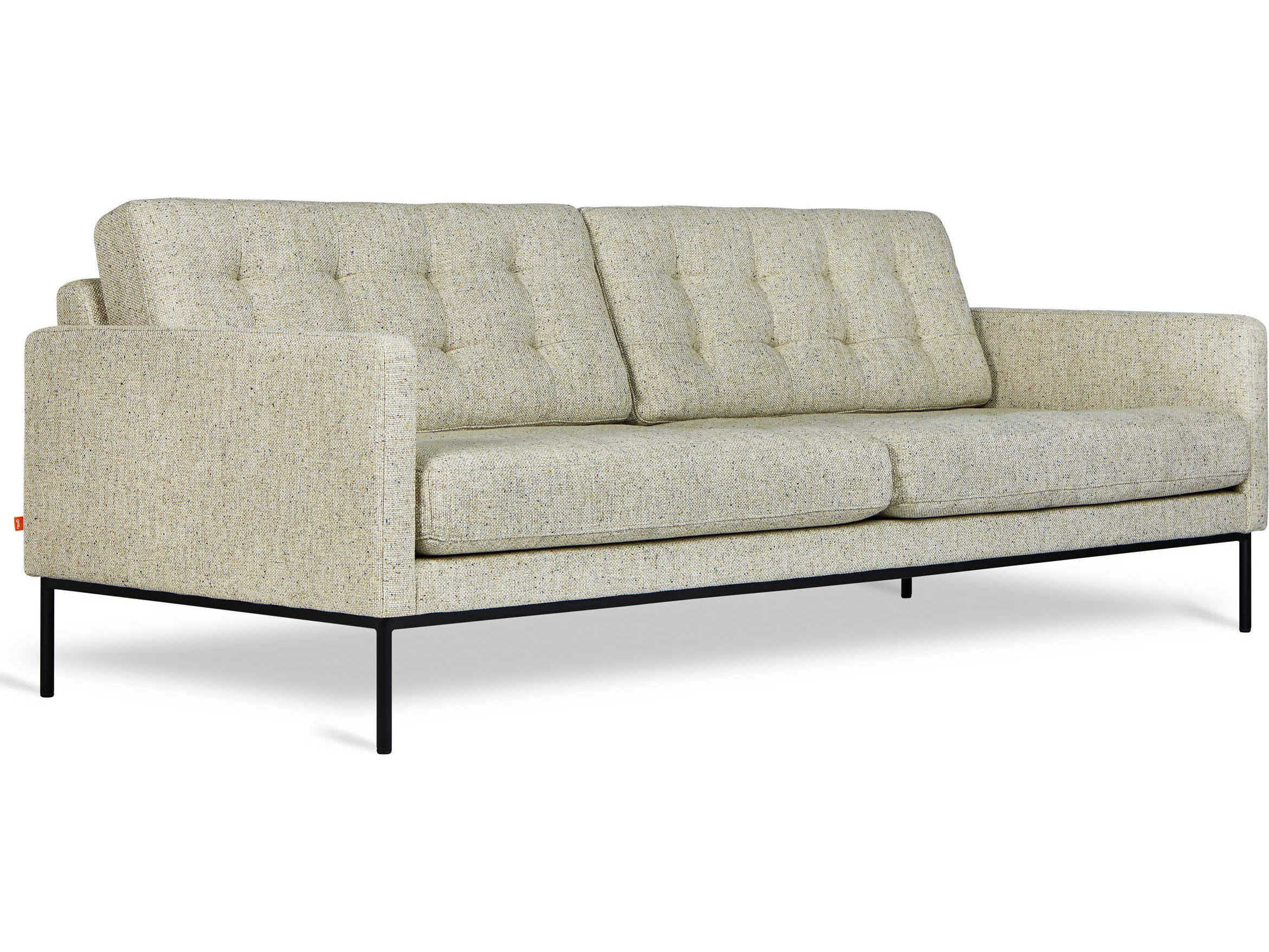 Gus* Modern Towne Tufted Funfetti Gray Upholstered Sofa