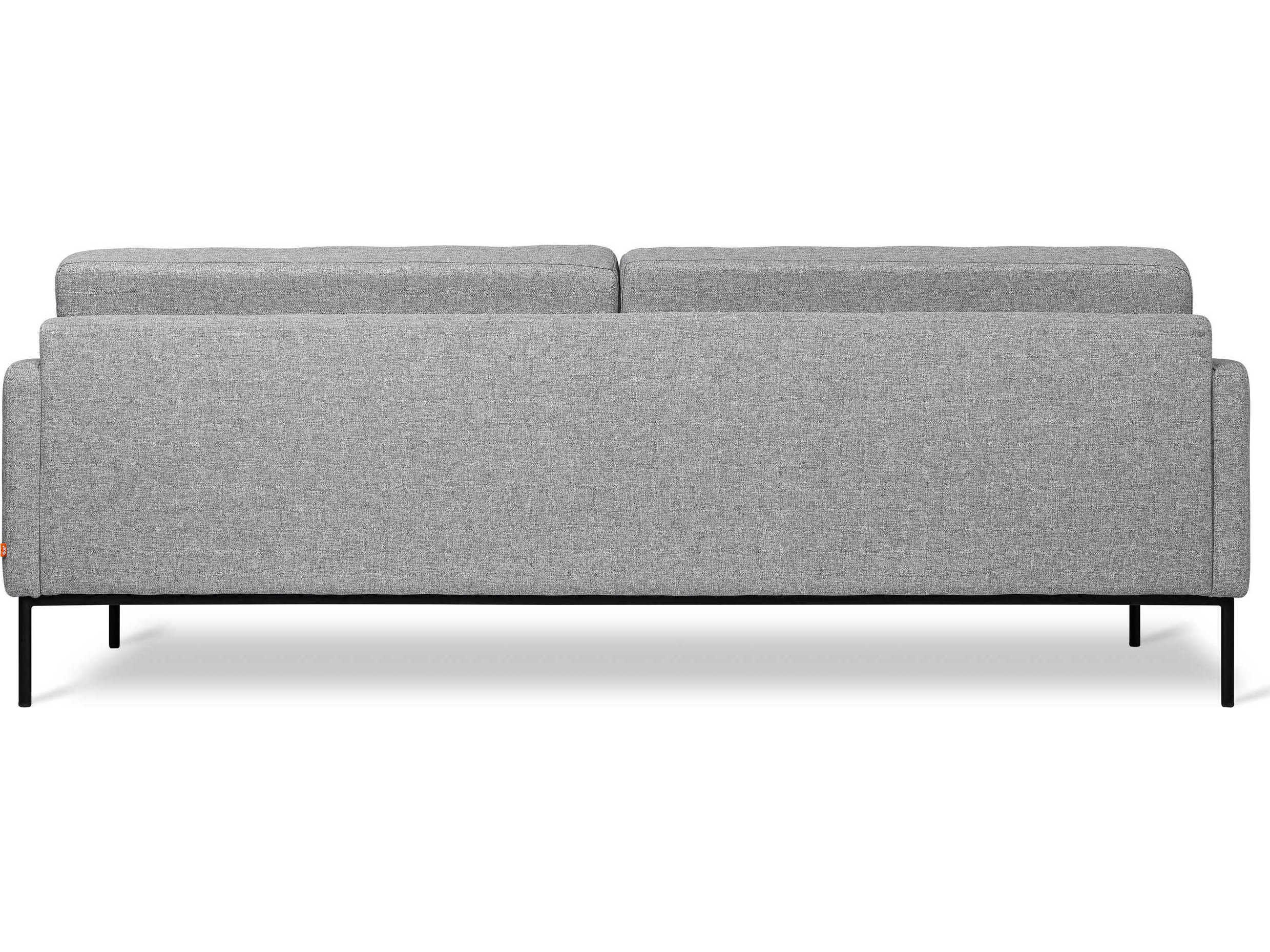 Gus* Modern Towne Tufted Parliament Gray Upholstered Sofa