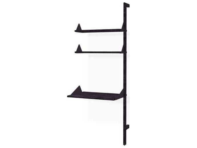 Gus* Modern Branch Ash Black Solid Wood Leaning Ladder Desk