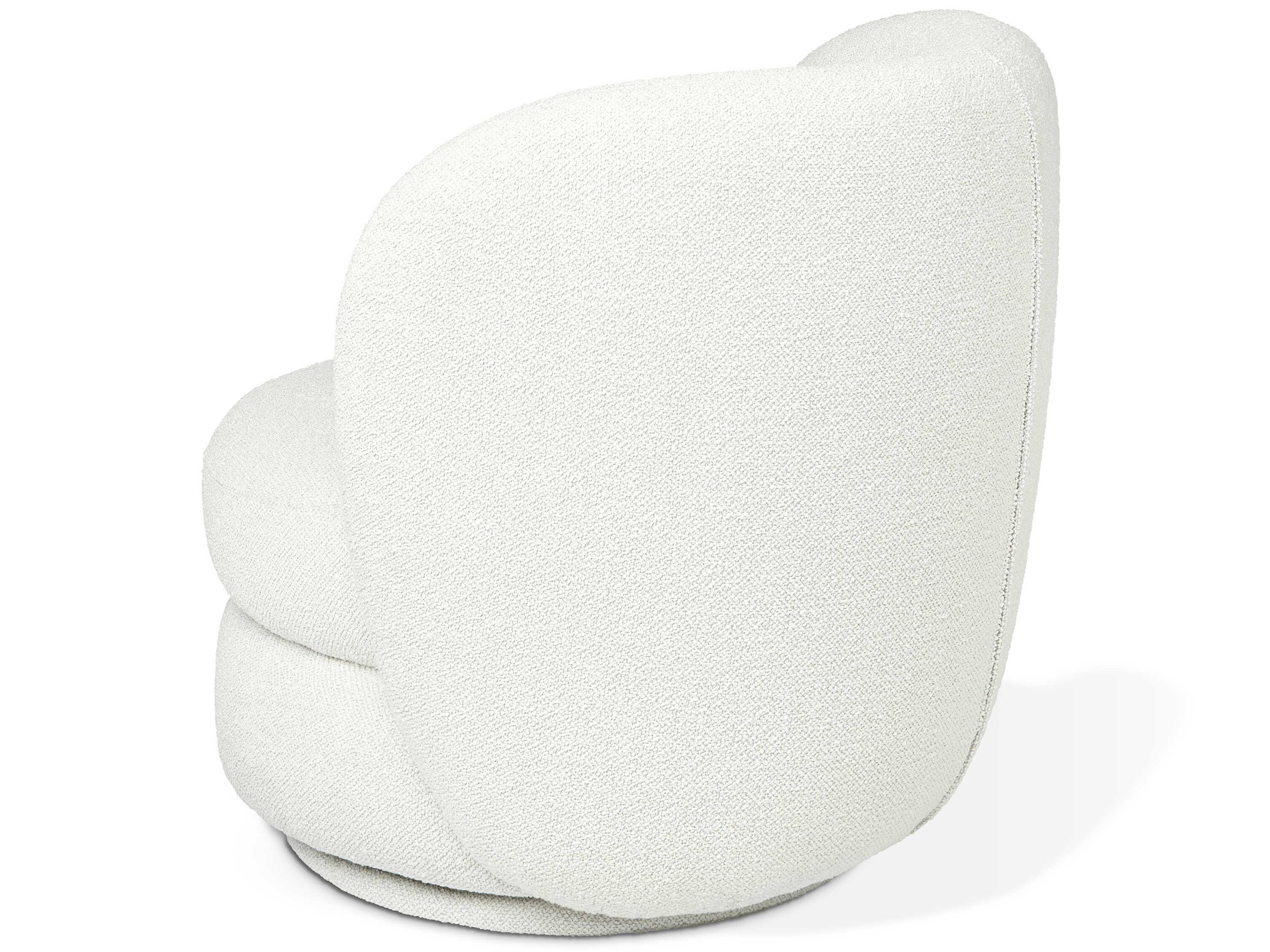 Gus* Modern Forme Swivel White Accent Chair