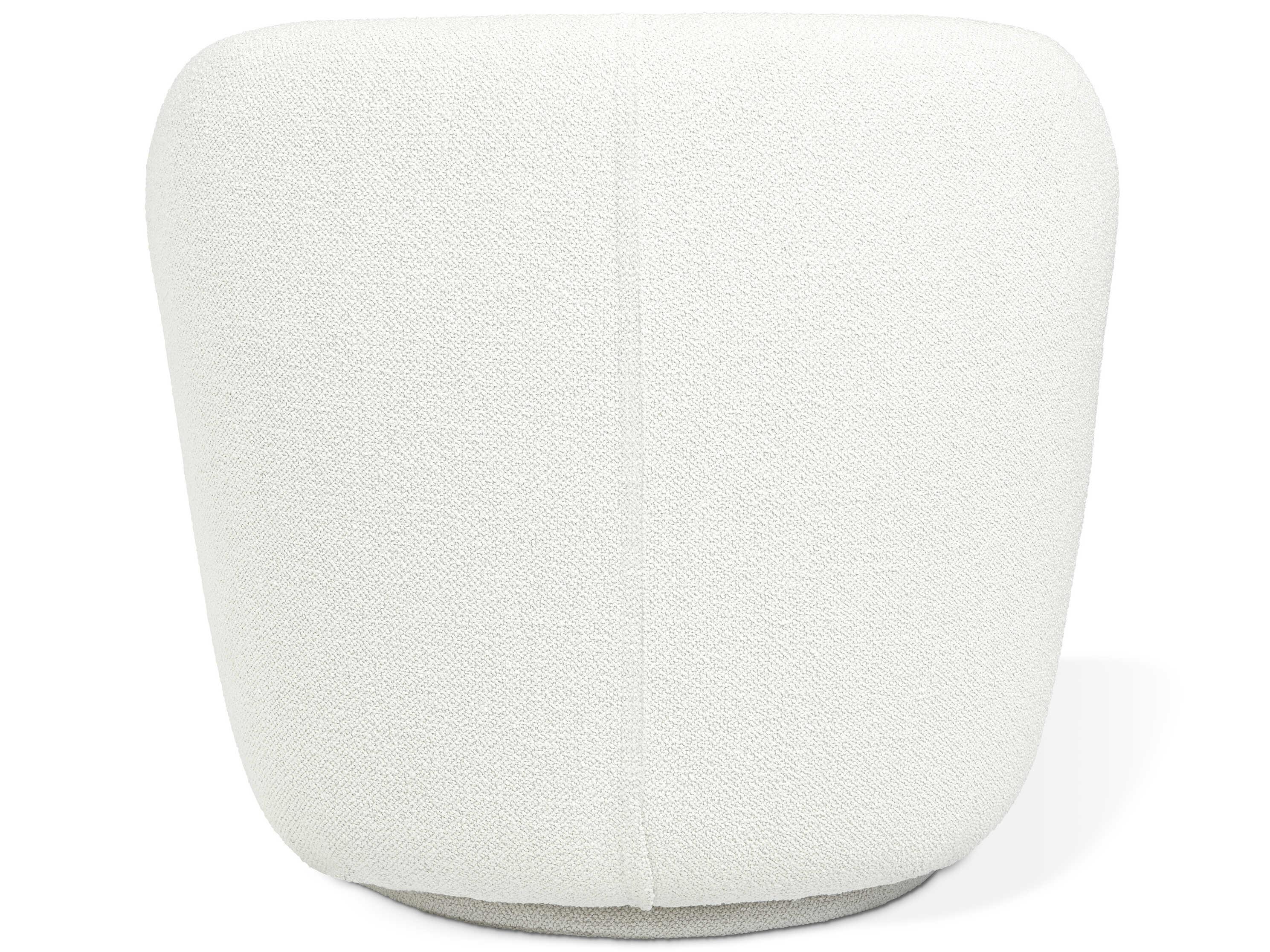 Gus* Modern Forme Swivel White Accent Chair