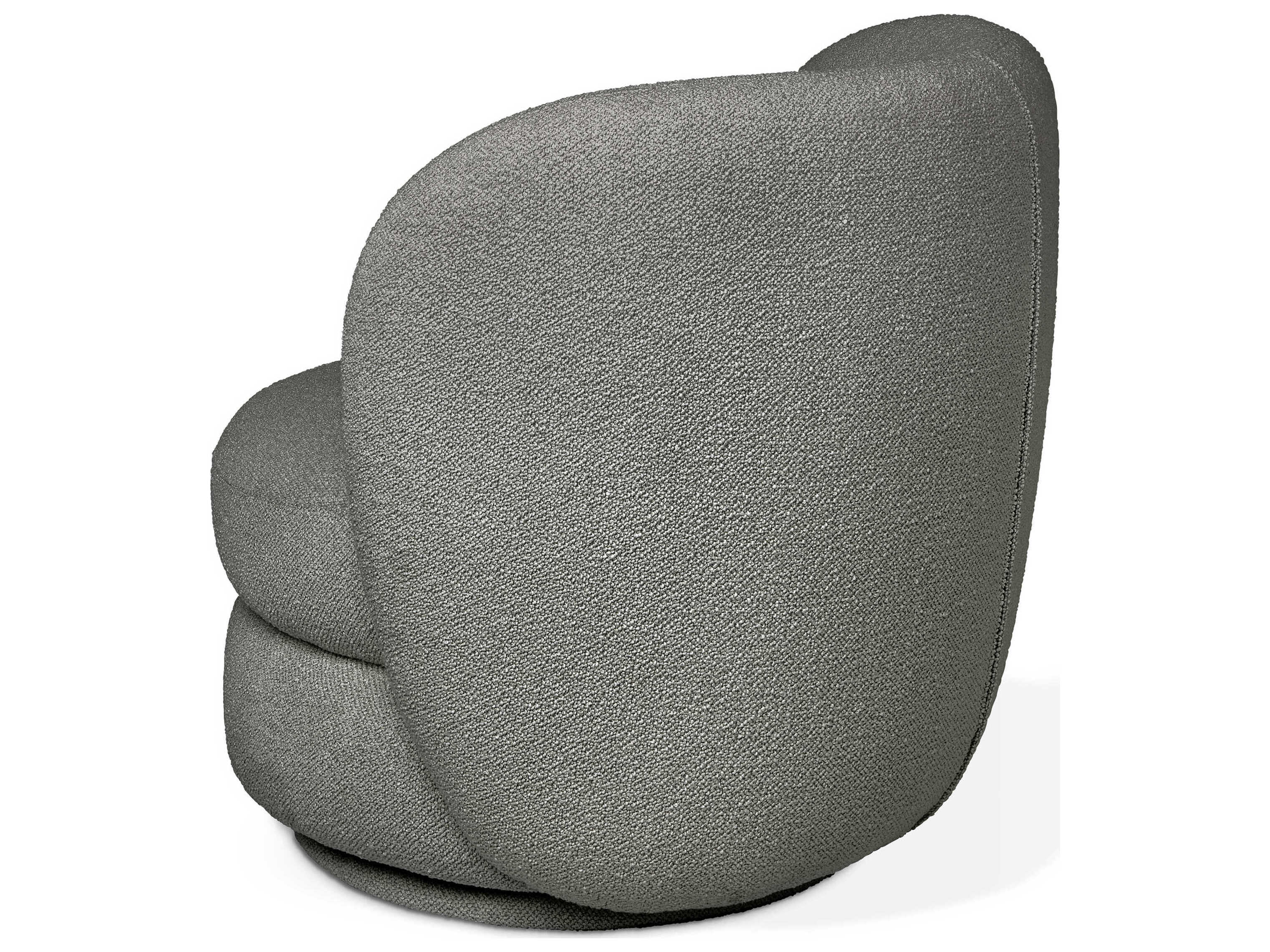 Gus* Modern Forme Swivel Gray Accent Chair