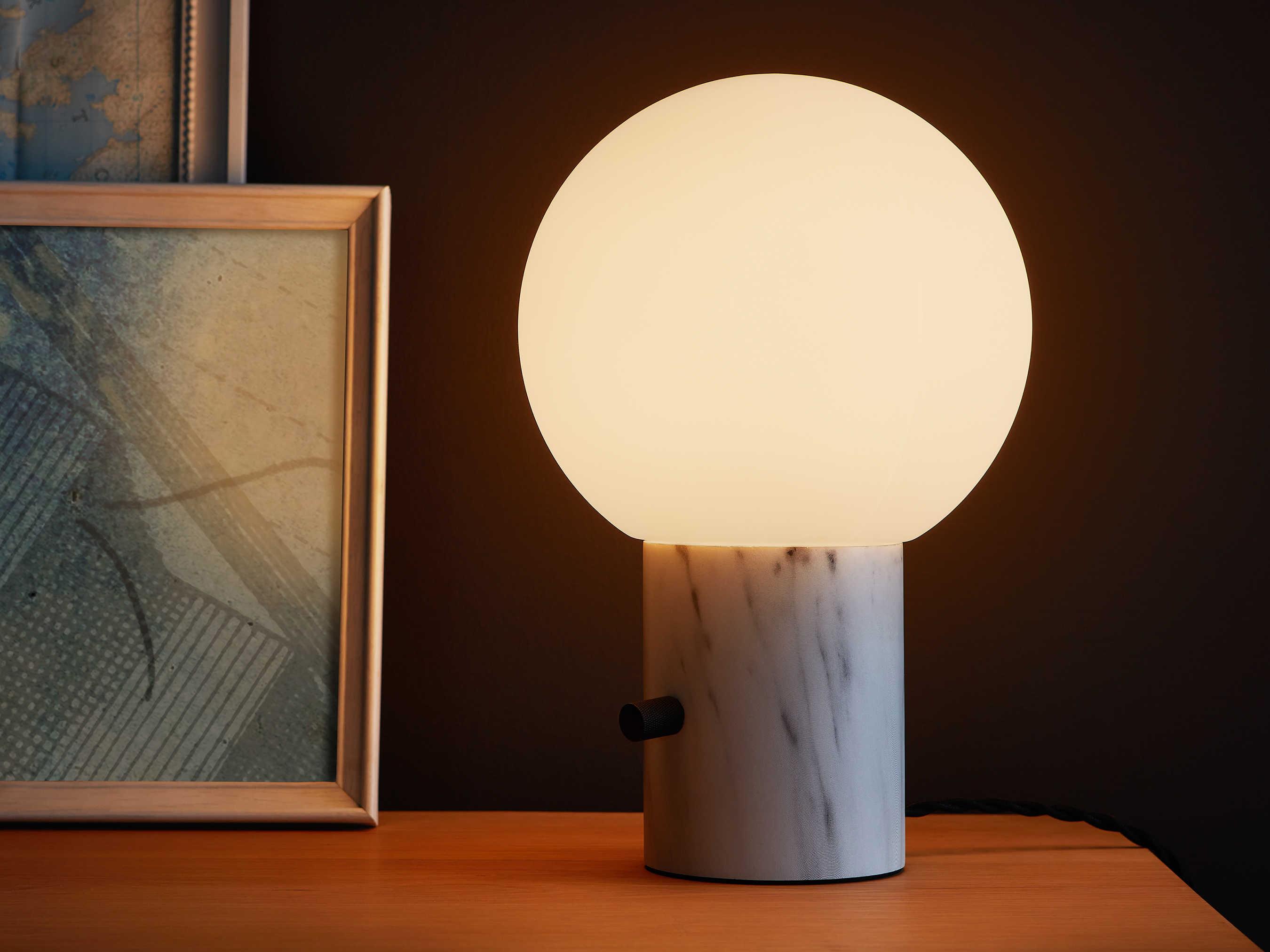 Gus* Modern Callisto Mono White LED Table Lamp