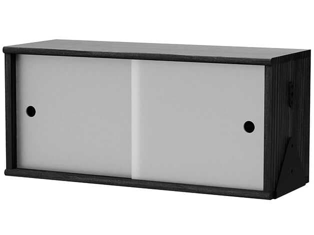 Gus* Modern Branch Black Ash Cabinet with Brackets