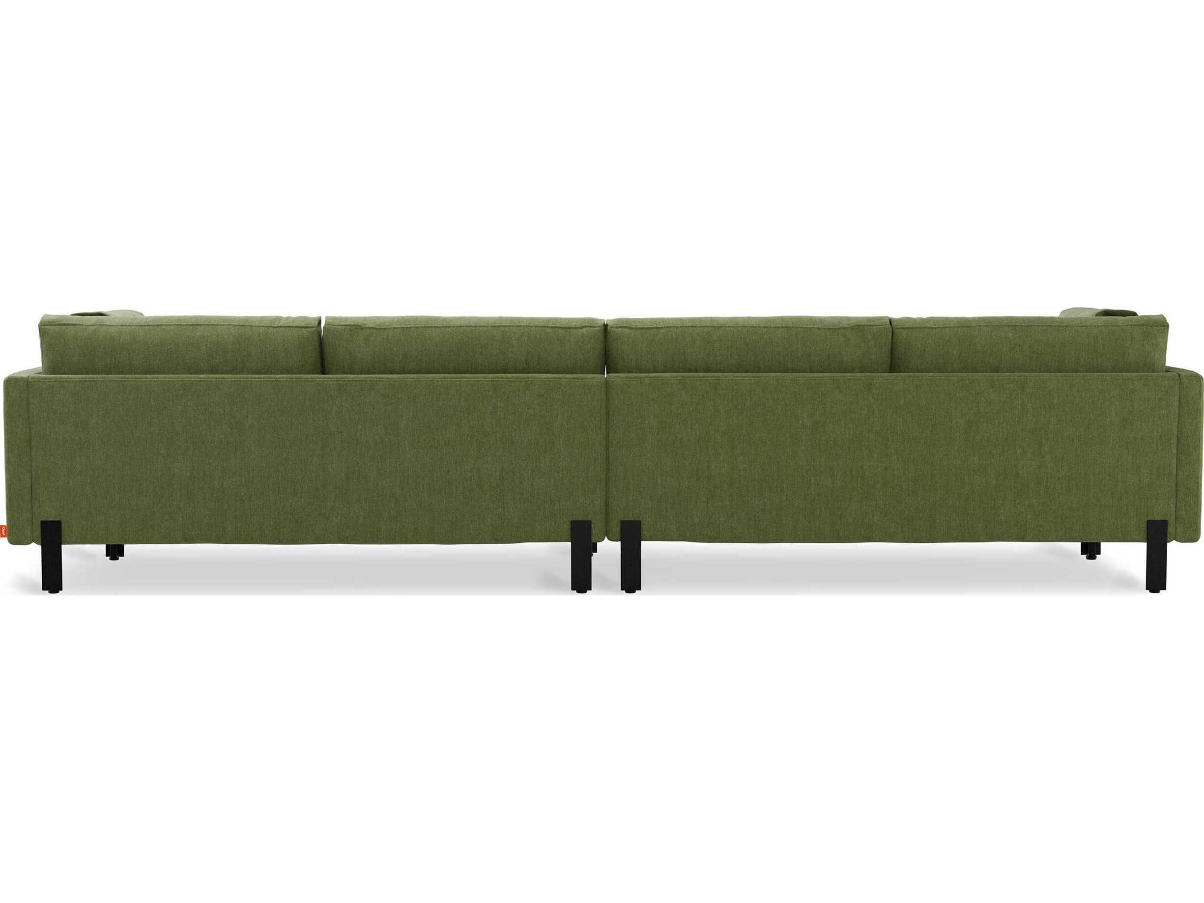 Gus* Modern Silverlake Bastille Clover Green Upholstered Sofa