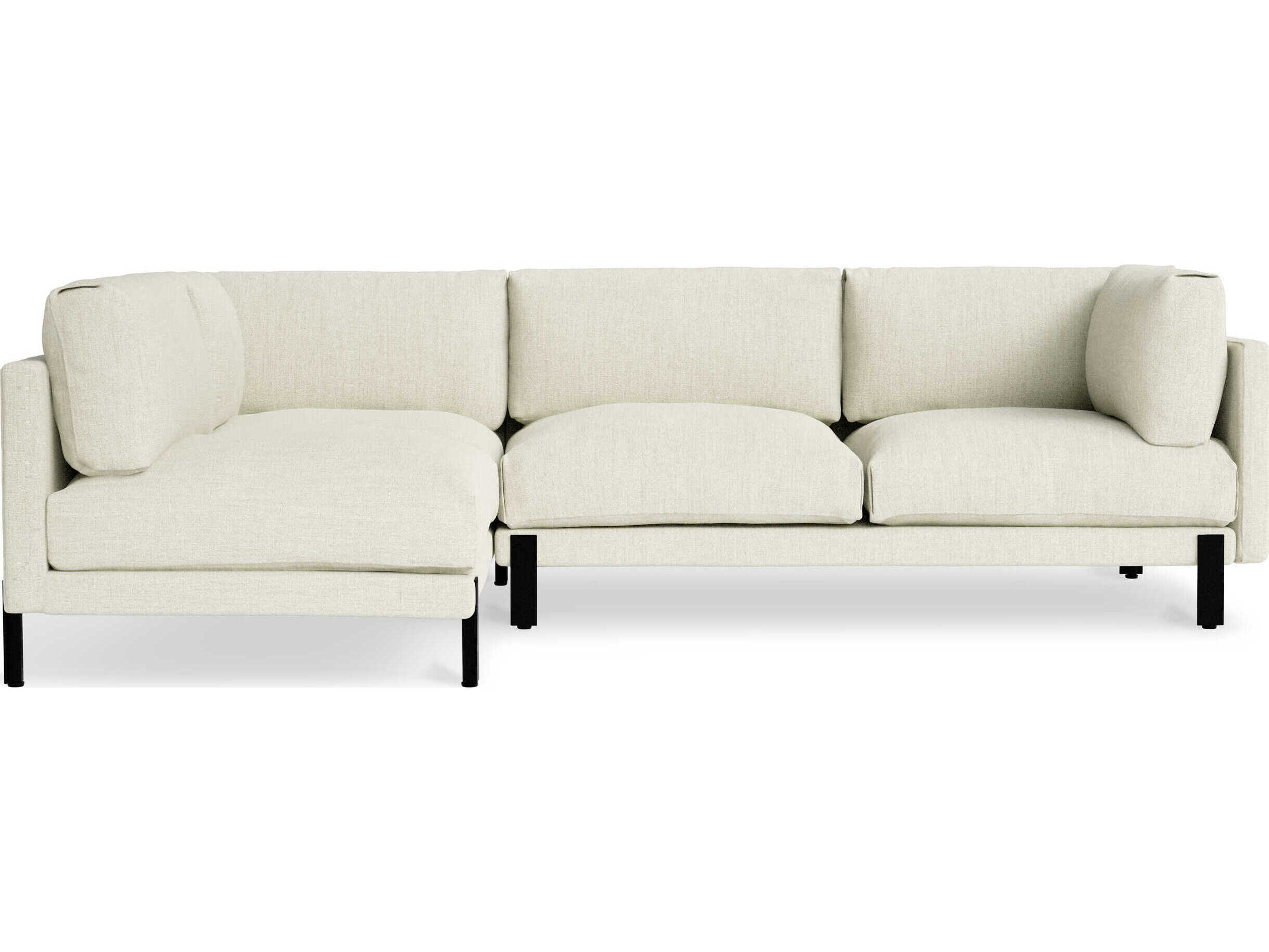 Gus* Modern Silverlake White Upholstered Sectional Sofa