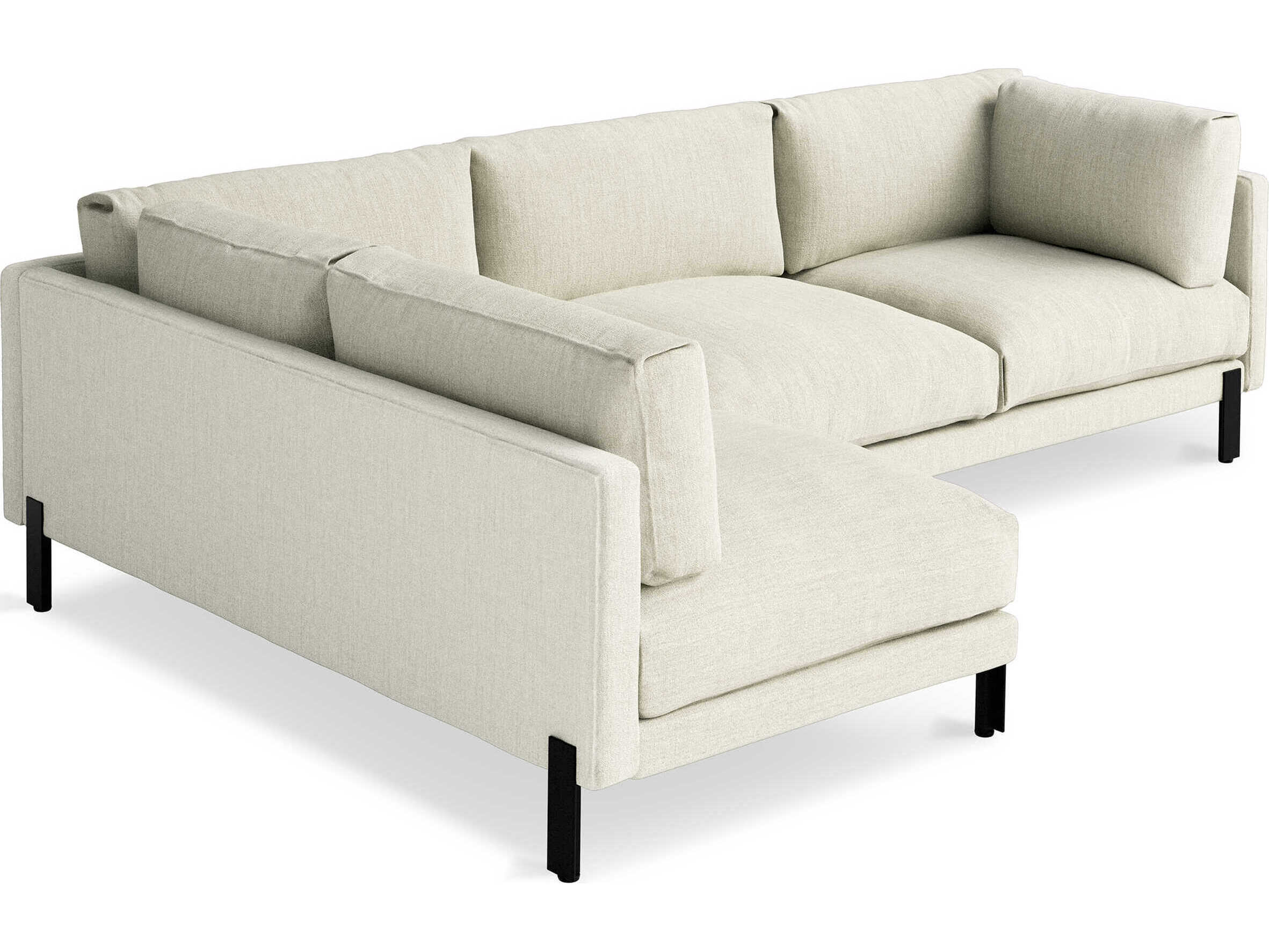 Gus* Modern Silverlake White Upholstered Sectional Sofa