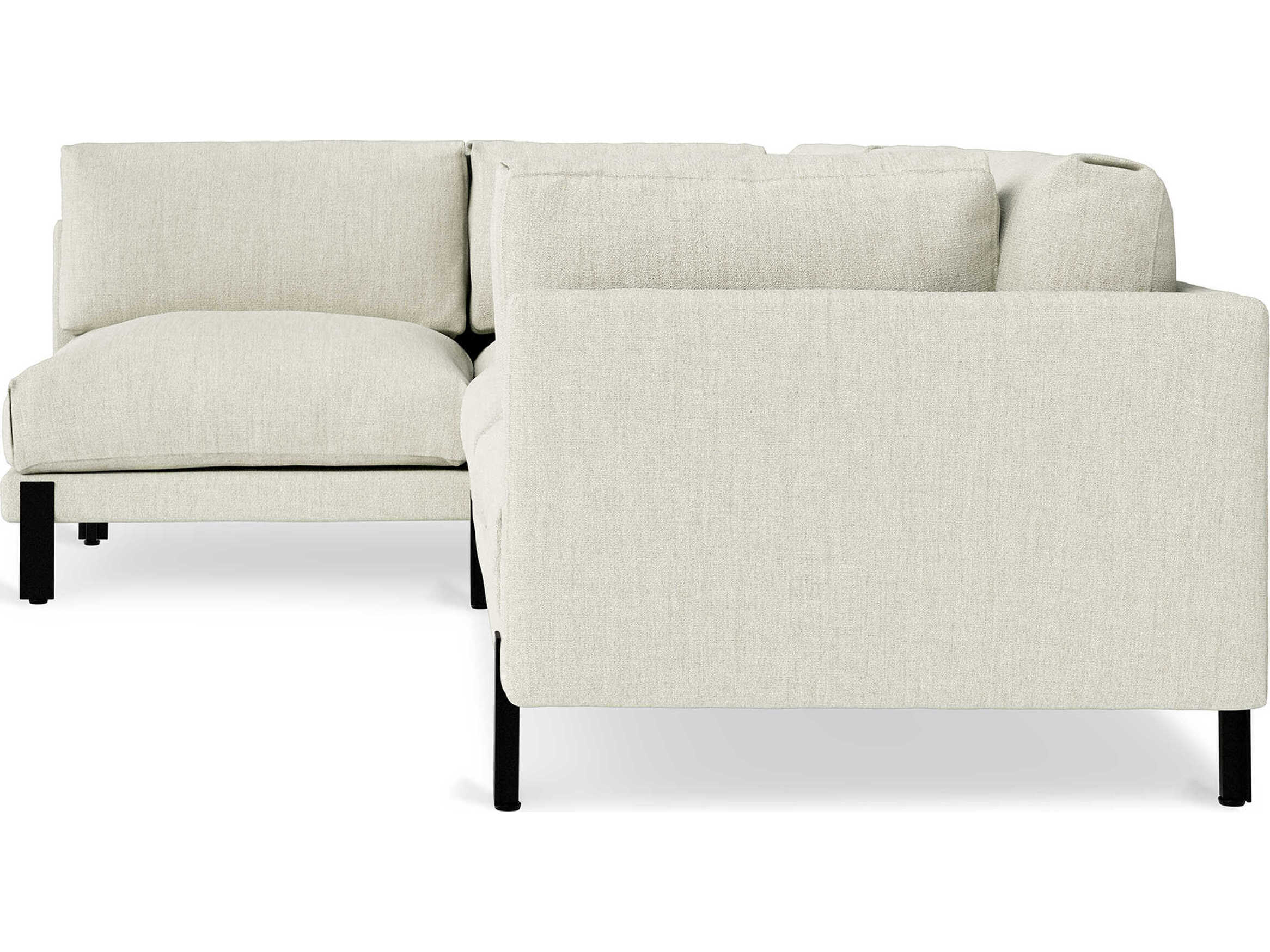 Gus* Modern Silverlake White Upholstered Sectional Sofa