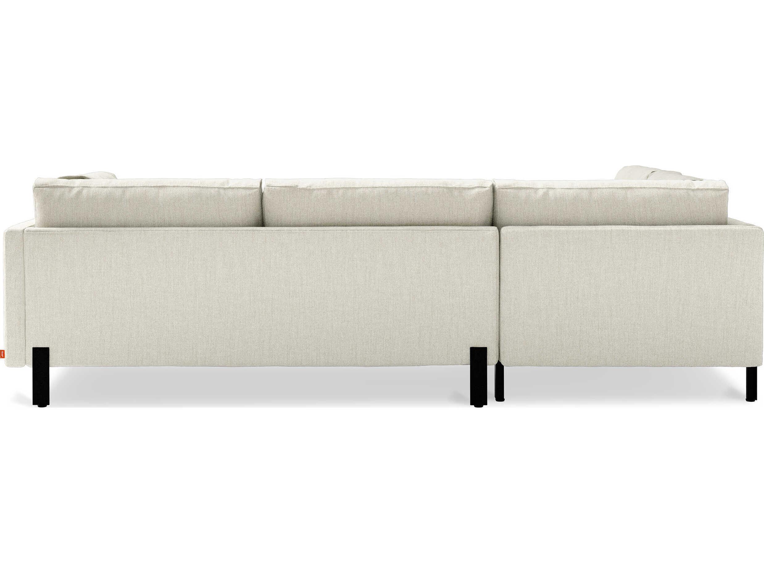 Gus* Modern Silverlake White Upholstered Sectional Sofa