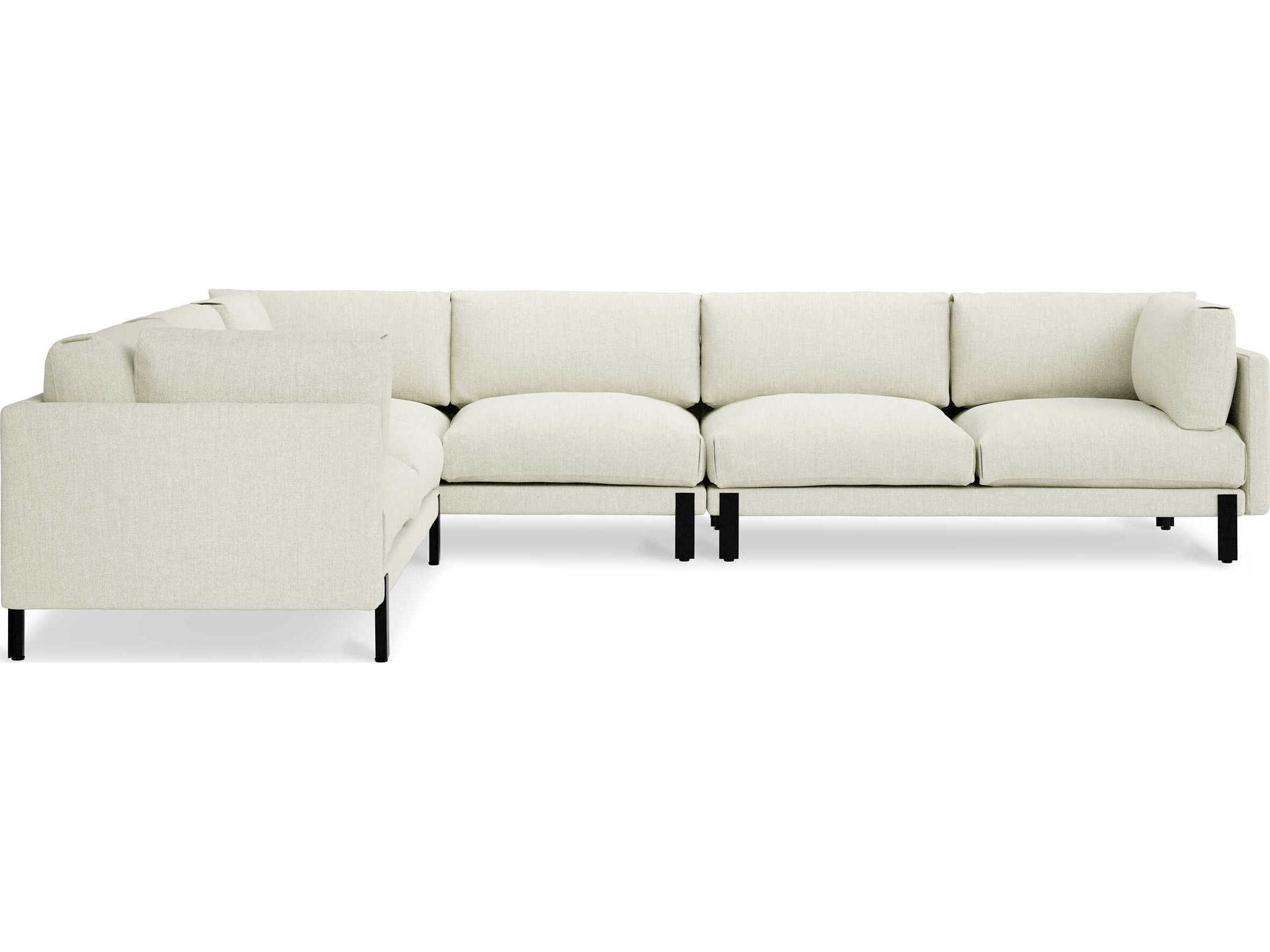 Gus* Modern Silverlake White Upholstered Sectional Sofa