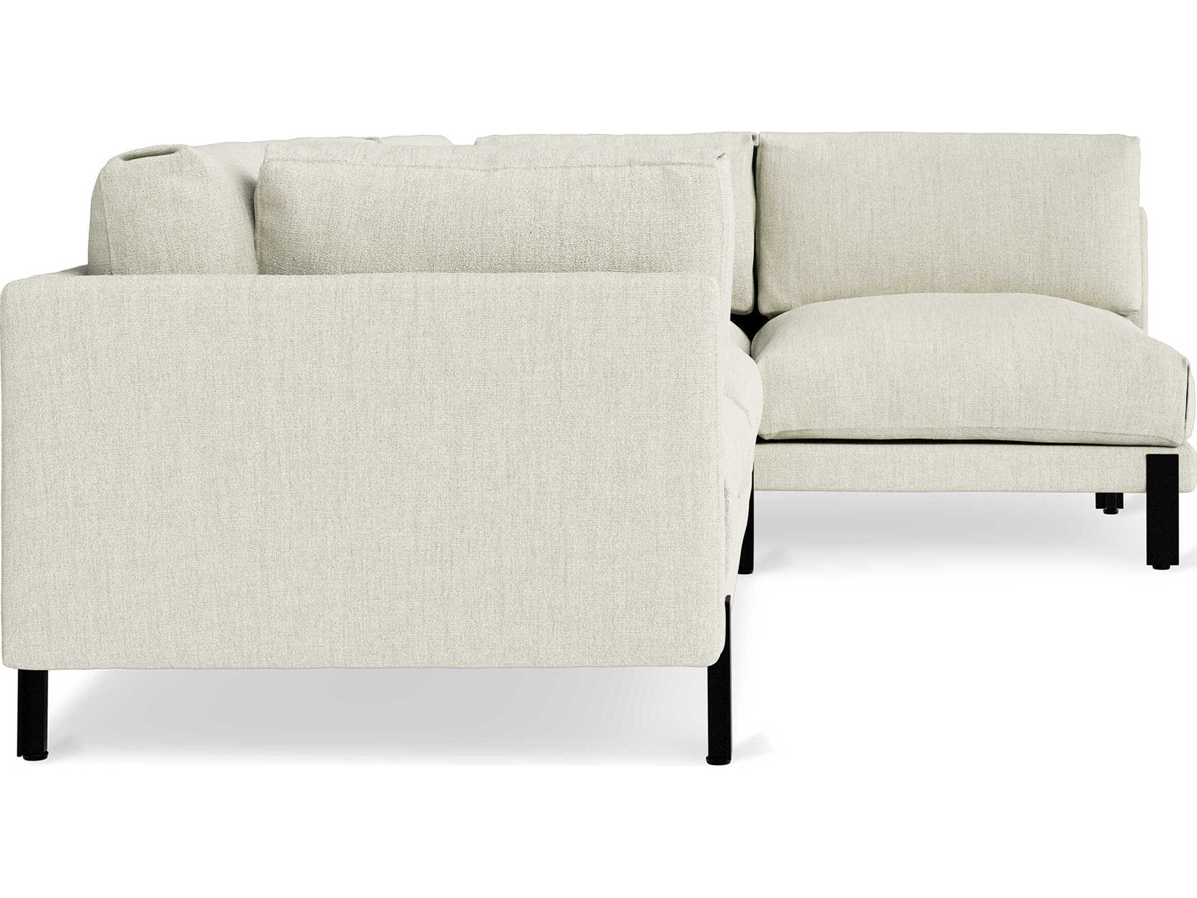 Gus* Modern Silverlake White Upholstered Sectional Sofa
