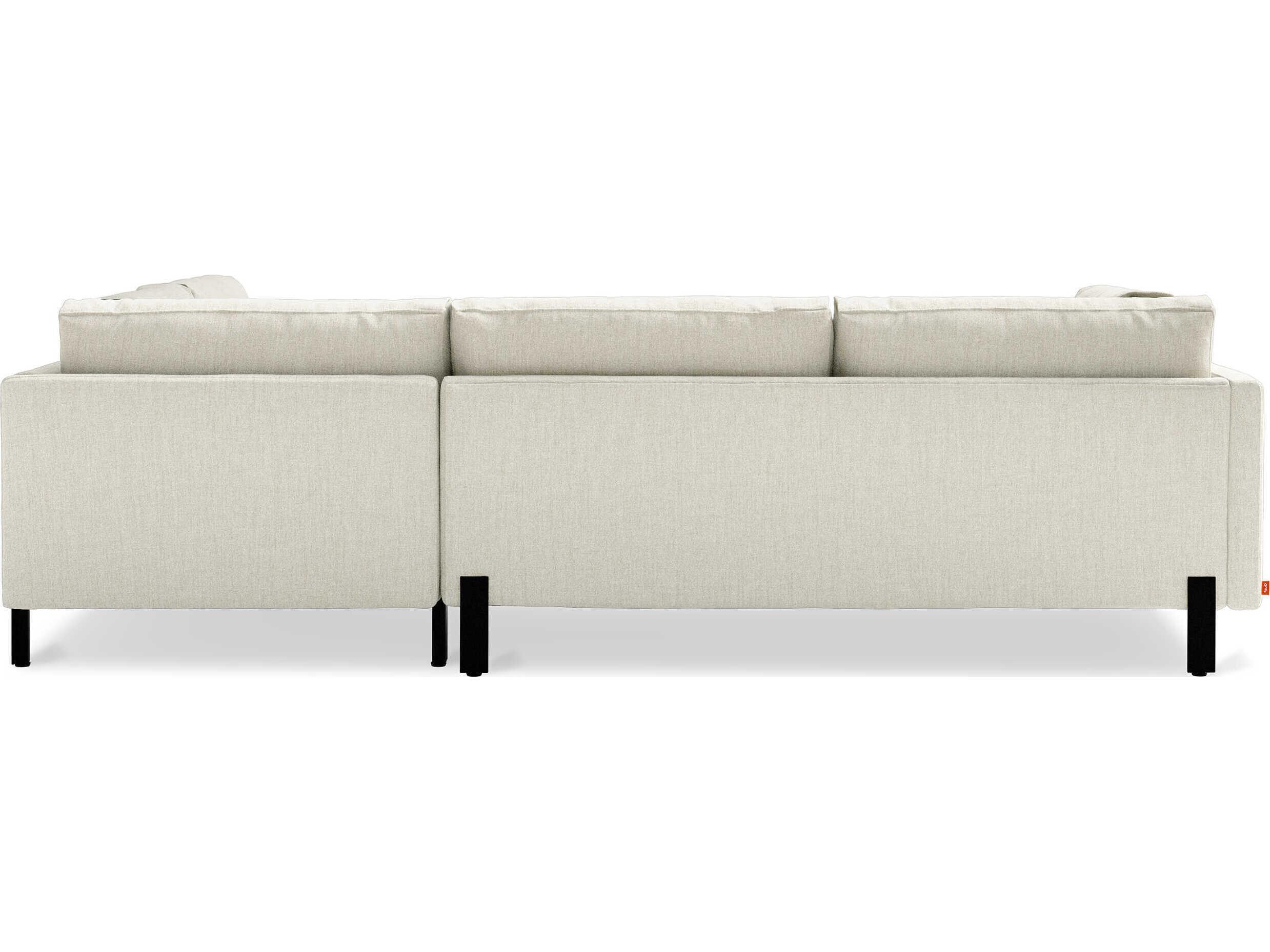 Gus* Modern Silverlake White Upholstered Sectional Sofa