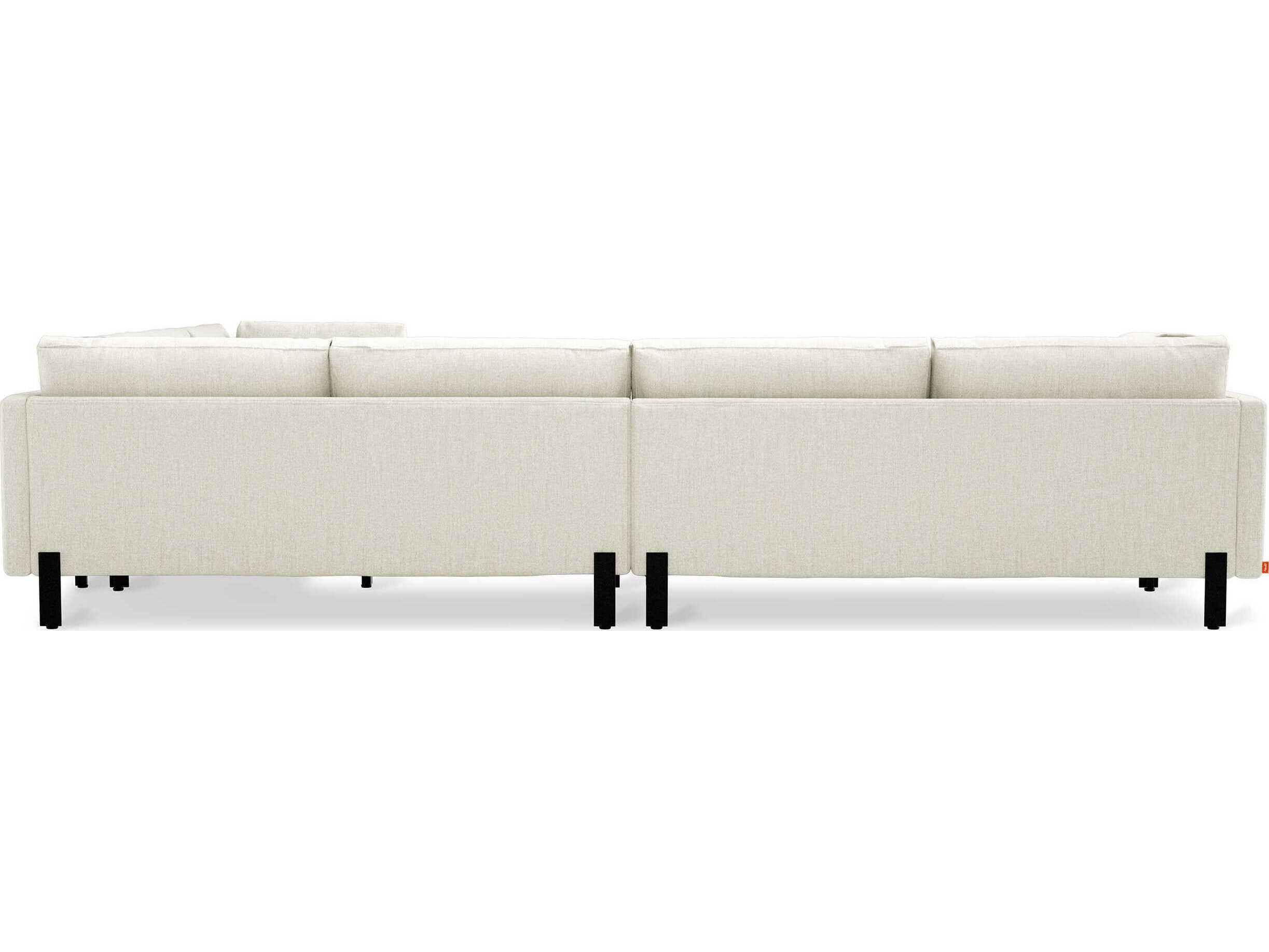 Gus* Modern Silverlake White Upholstered Sectional Sofa